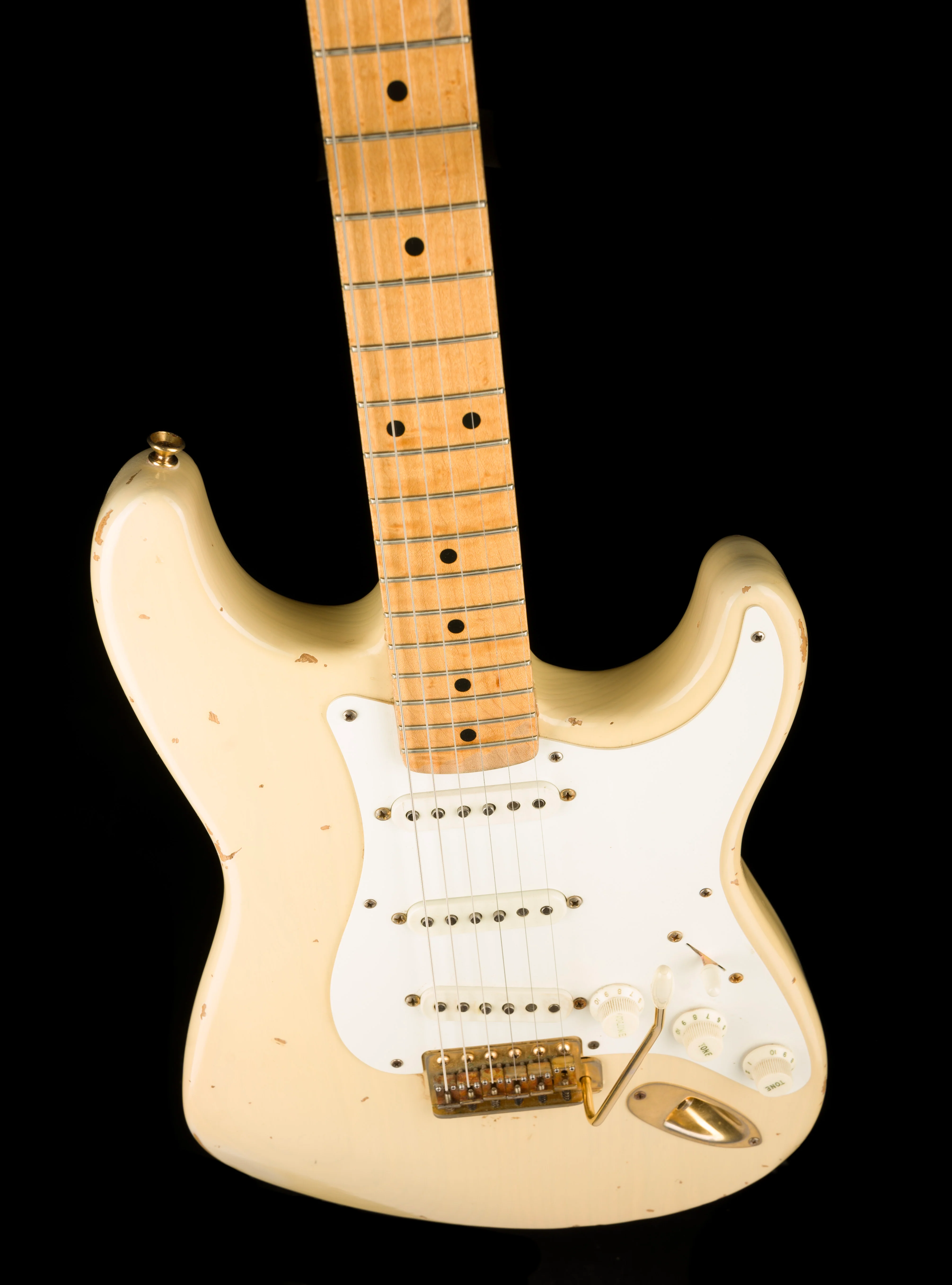 Pre Owned 1996 Fender Custom Shop Vince Cunetto Relic 50s Stratocaster Blonde with OHSC - Image 4