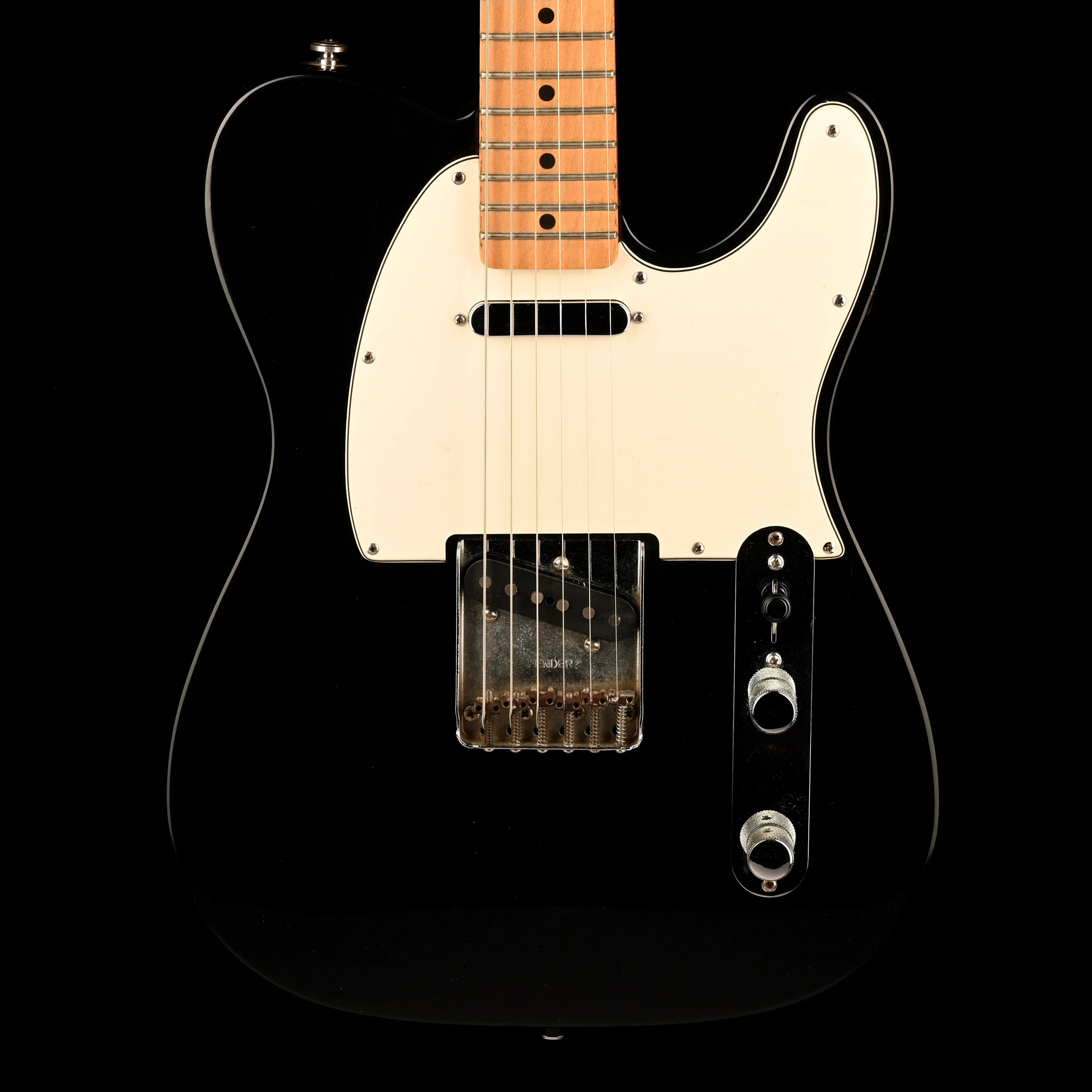 Pre Owned 1997 Fender Standard Telecaster Guitar Black With Mods