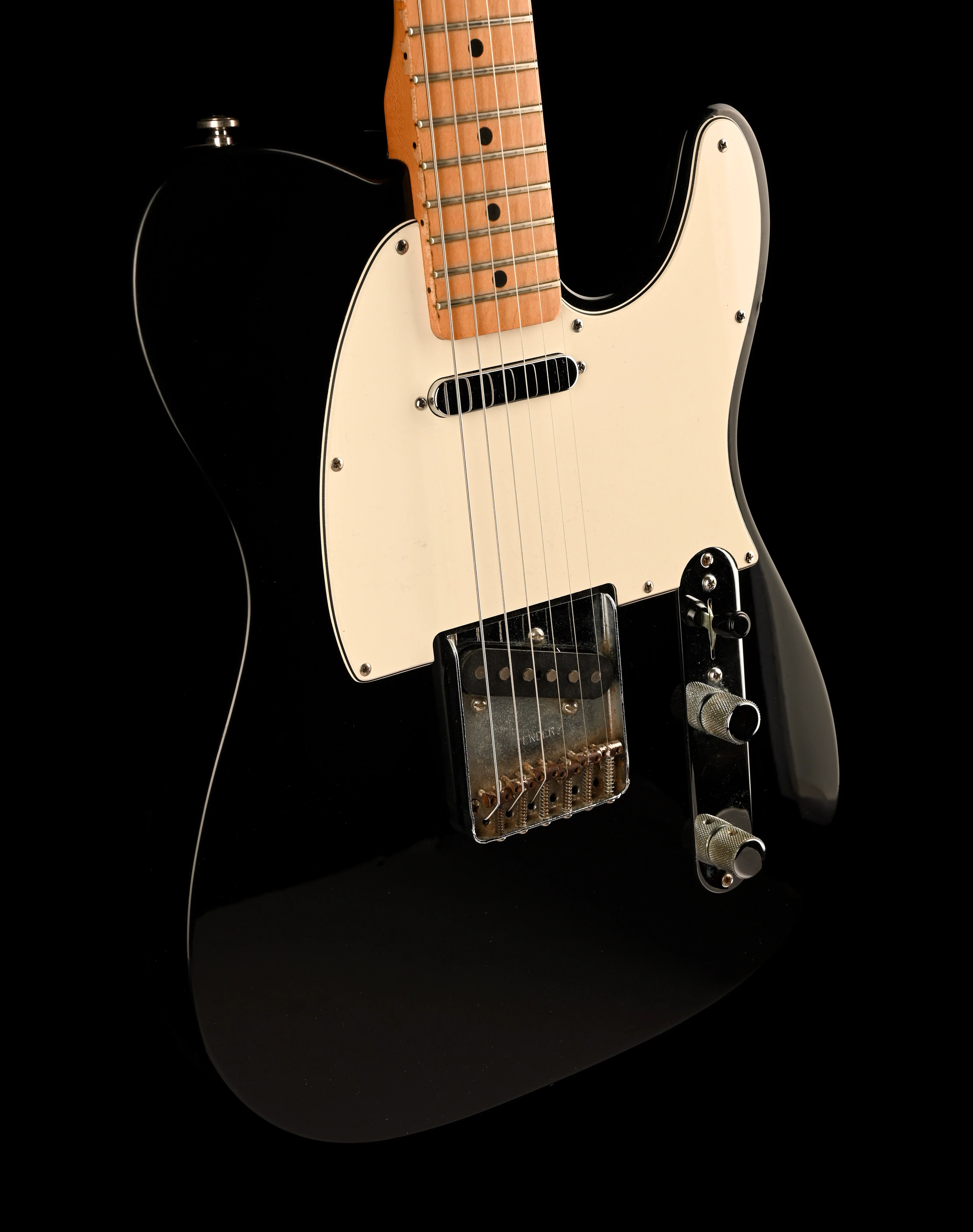 Pre Owned 1997 Fender Standard Telecaster Guitar Black With Mods - Image 10