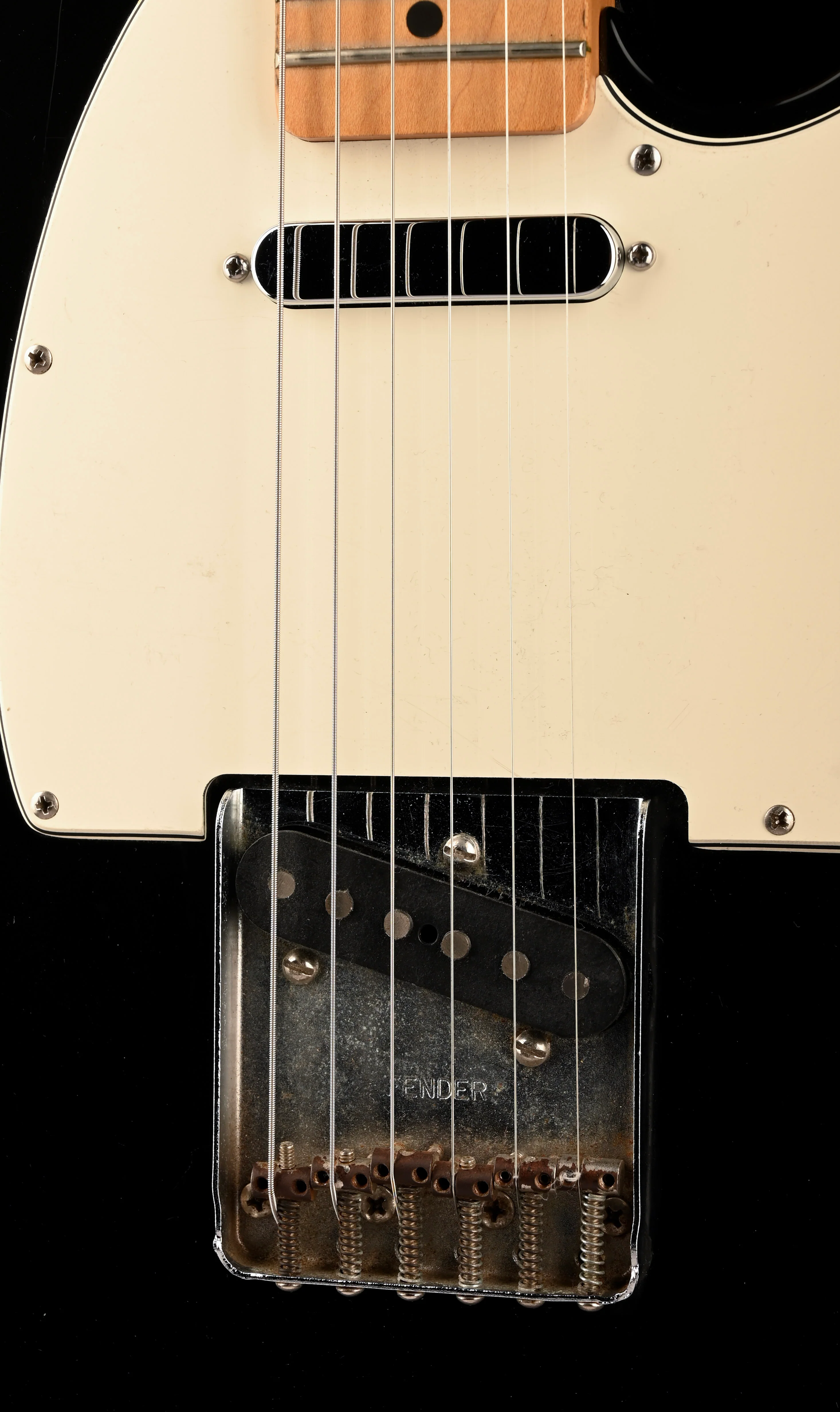 Pre Owned 1997 Fender Standard Telecaster Guitar Black With Mods - Image 7