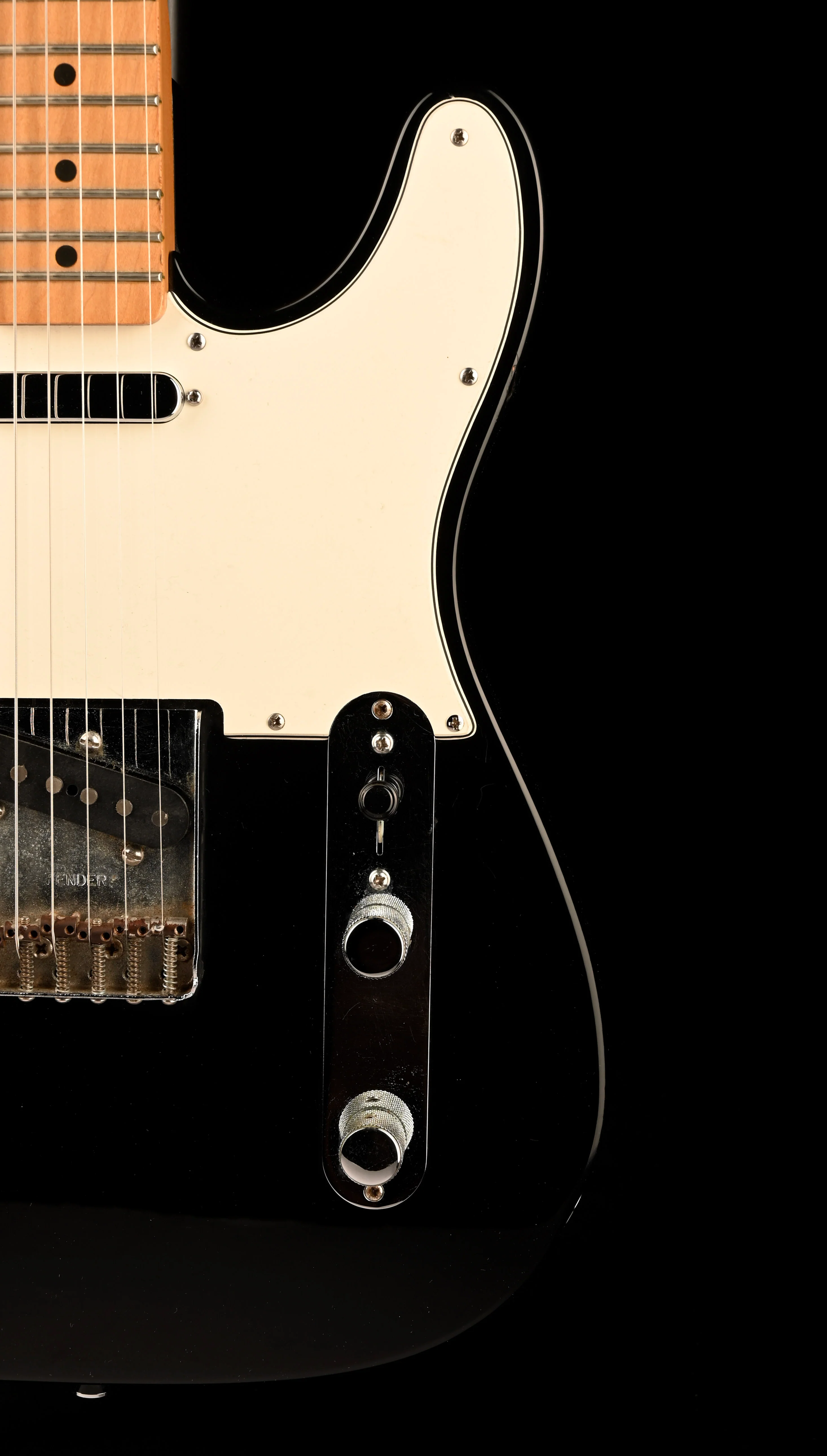 Pre Owned 1997 Fender Standard Telecaster Guitar Black With Mods - Image 9