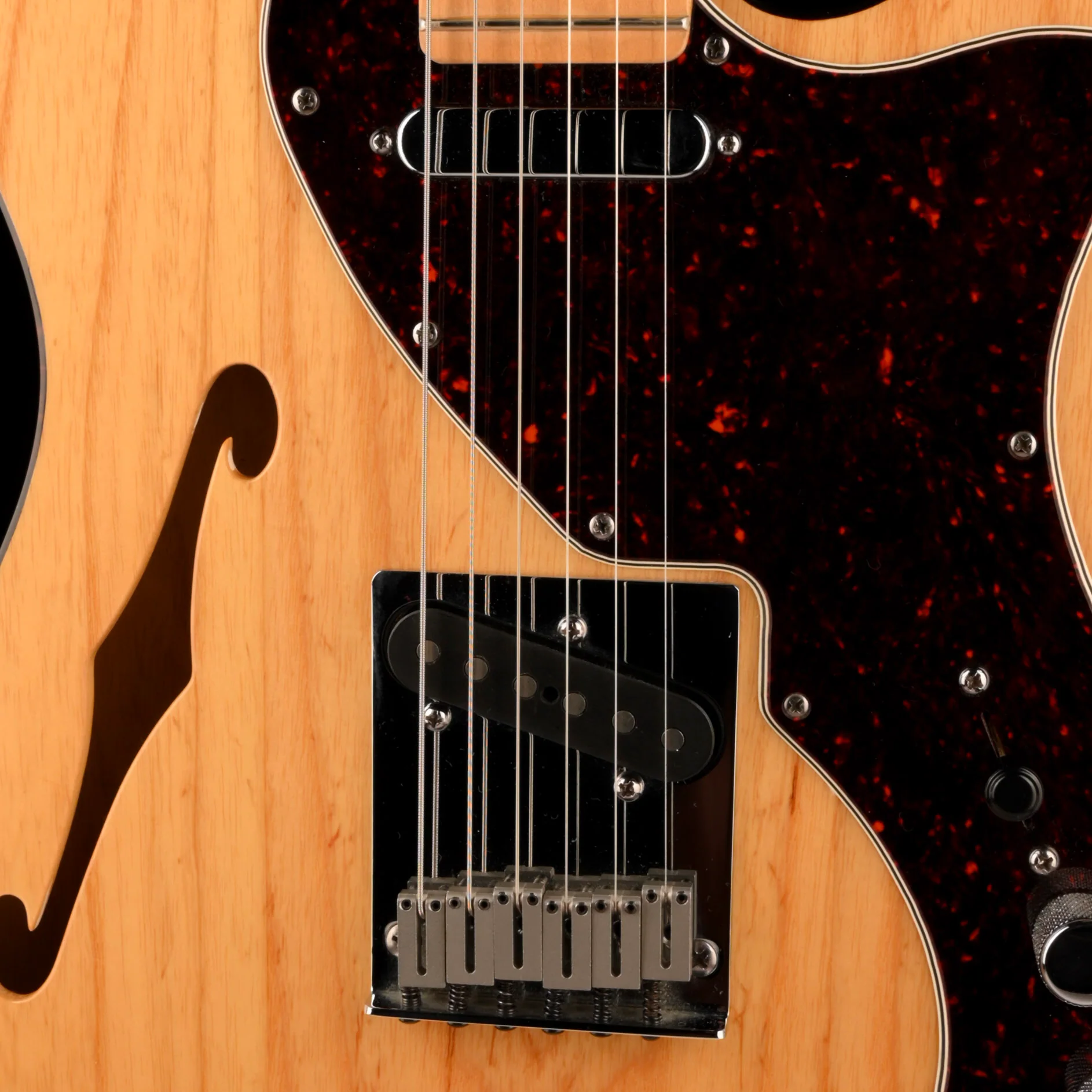 Pre Owned 1997 Fender 90's Telecaster Thinline Natural With Case - Image 4