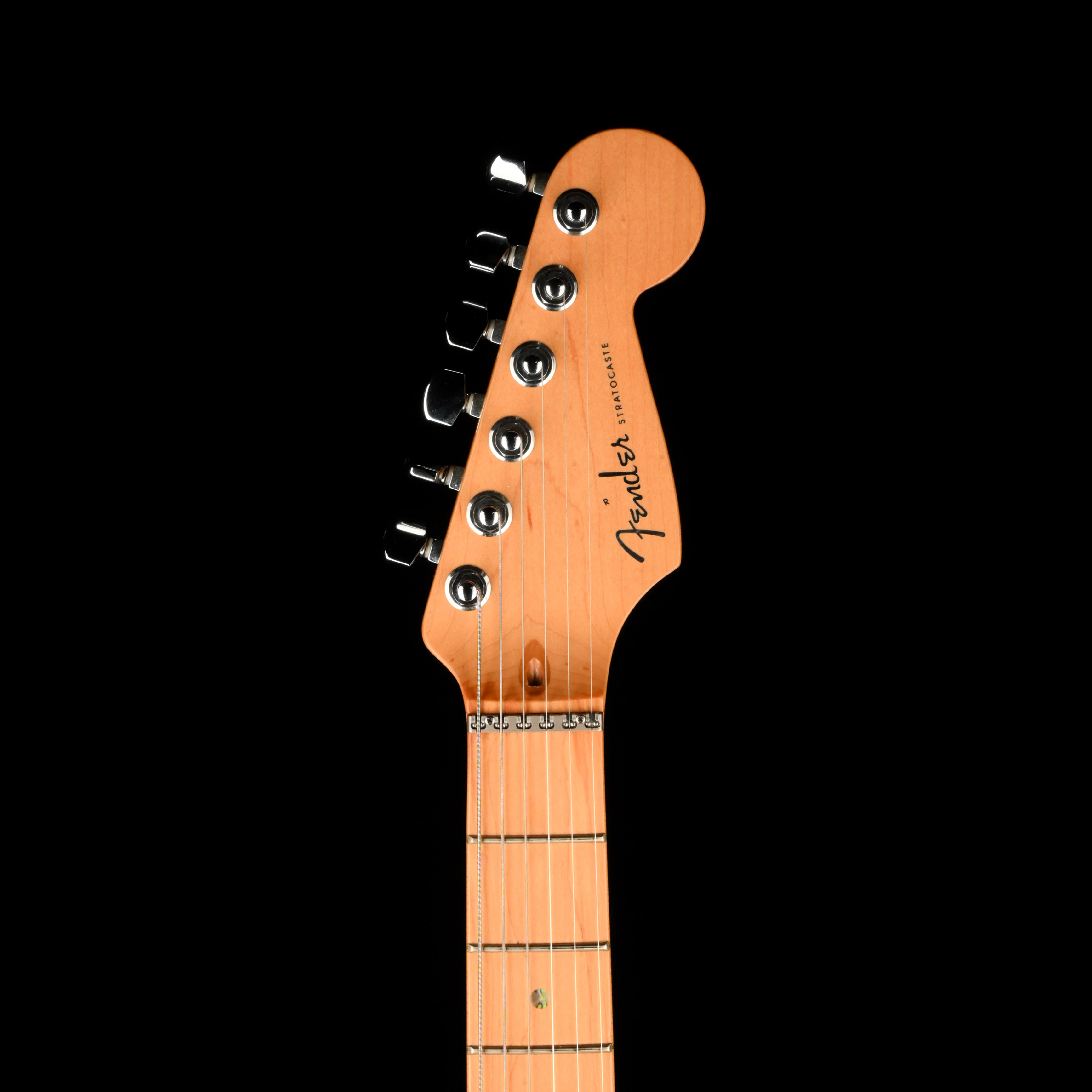 Pre Owned 1998 Fender American Deluxe Fat Stratocaster HSS White Blonde with Bag - Image 9