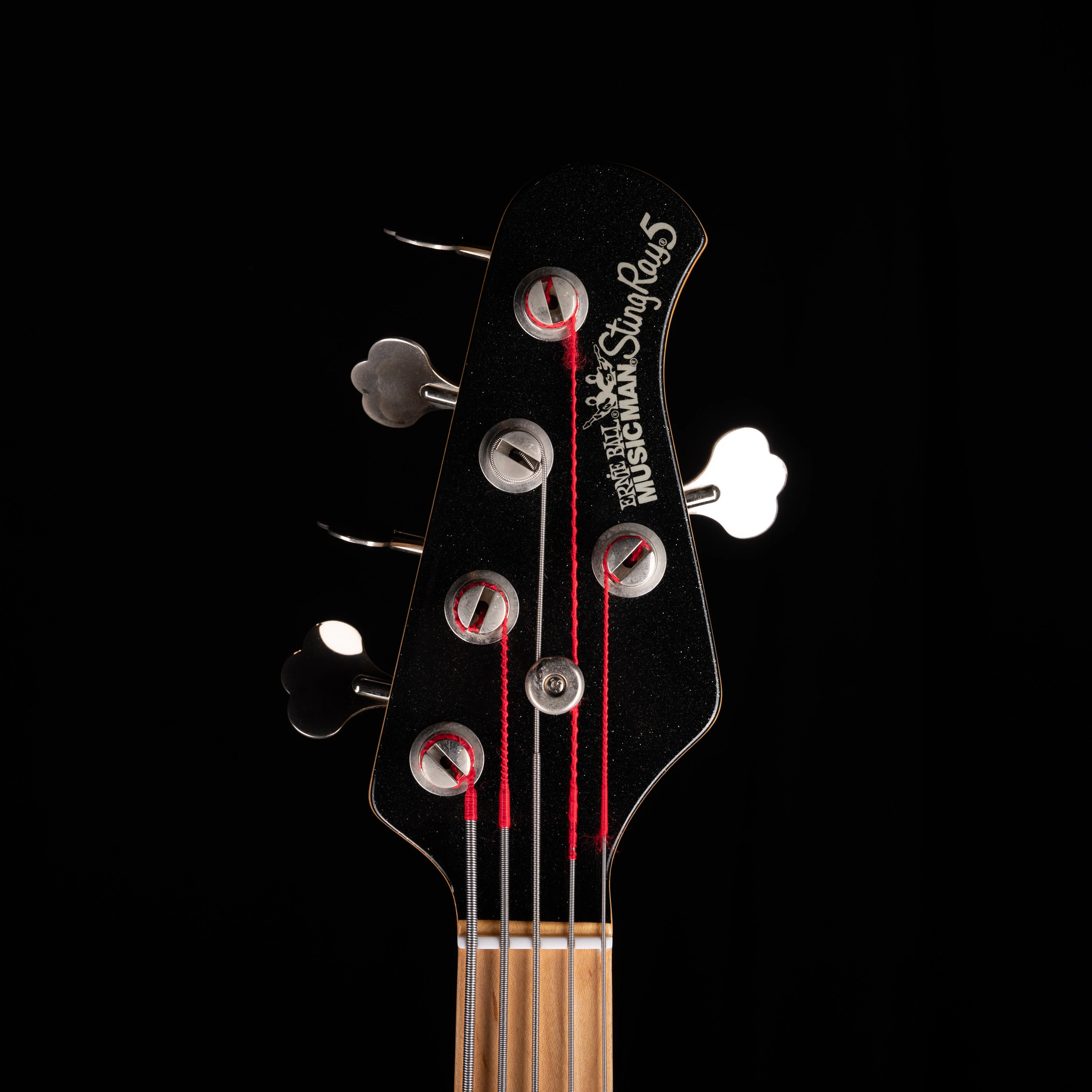 Pre-Owned 2000 Ernie Ball Music Man Sting Ray 5 H - Black Sparkle With OHSC - Image 11