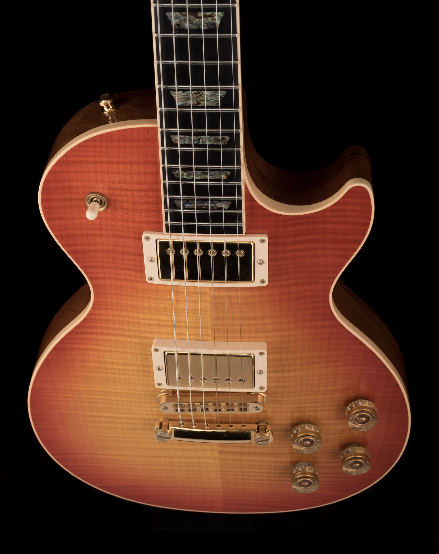 Pre Owned 2000 Gibson Custom Shop Les Paul Elegant Tangerine Burst With OHSC - Image 4