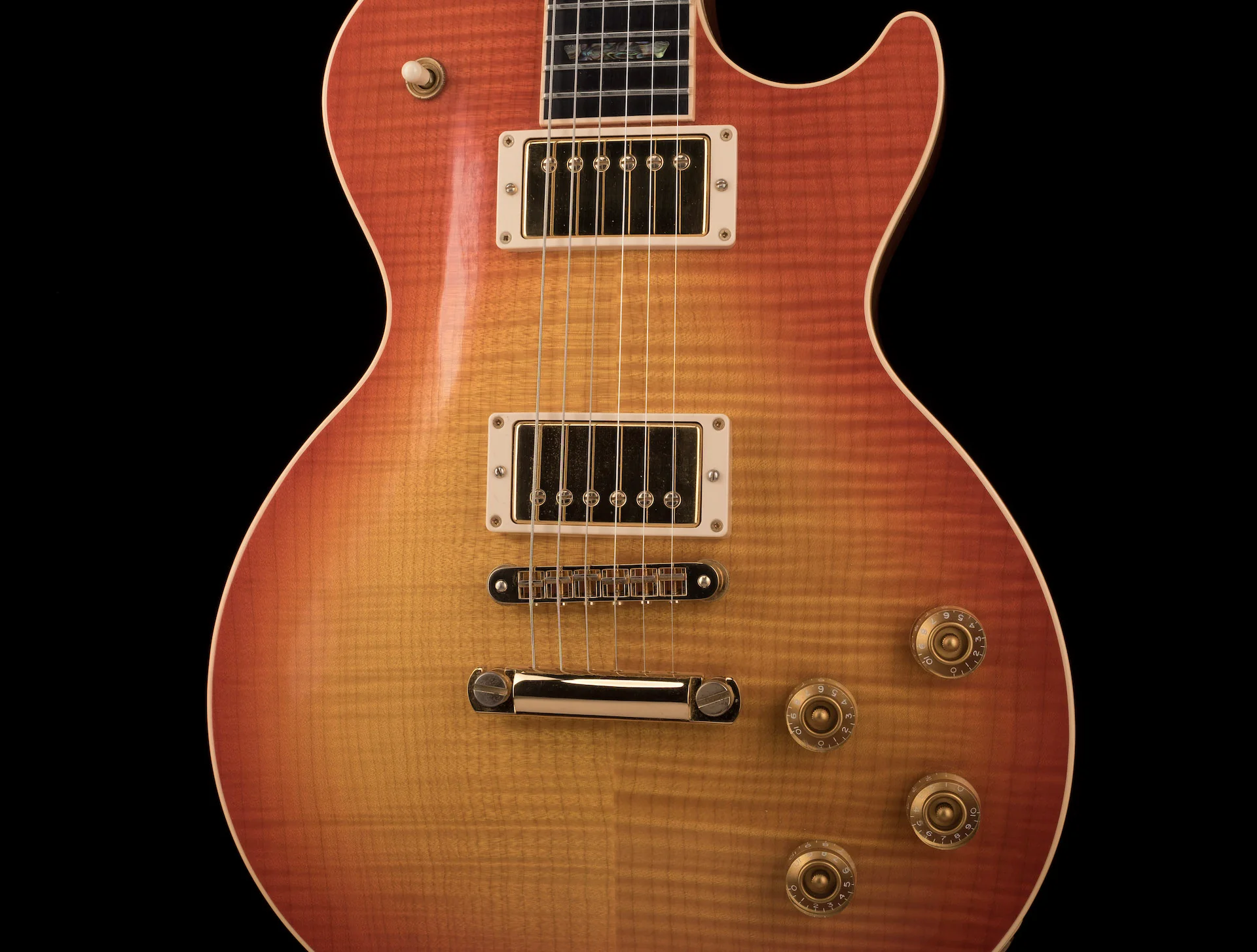 Pre Owned 2000 Gibson Custom Shop Les Paul Elegant Tangerine Burst With OHSC - Image 6