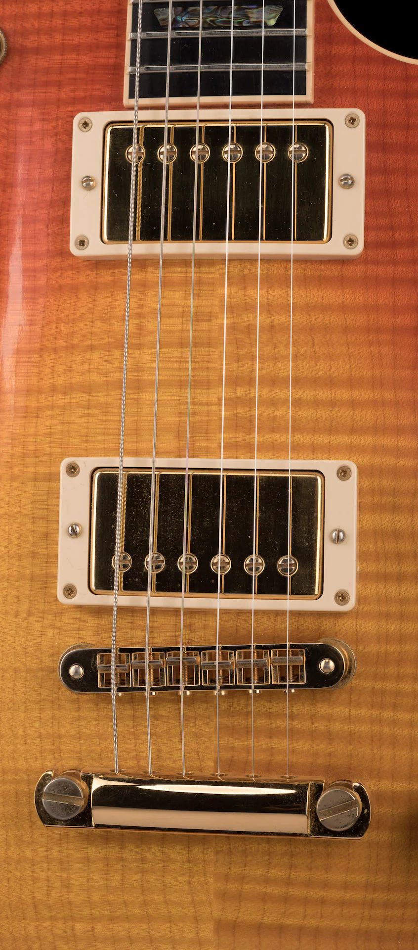 Pre Owned 2000 Gibson Custom Shop Les Paul Elegant Tangerine Burst With OHSC - Image 7