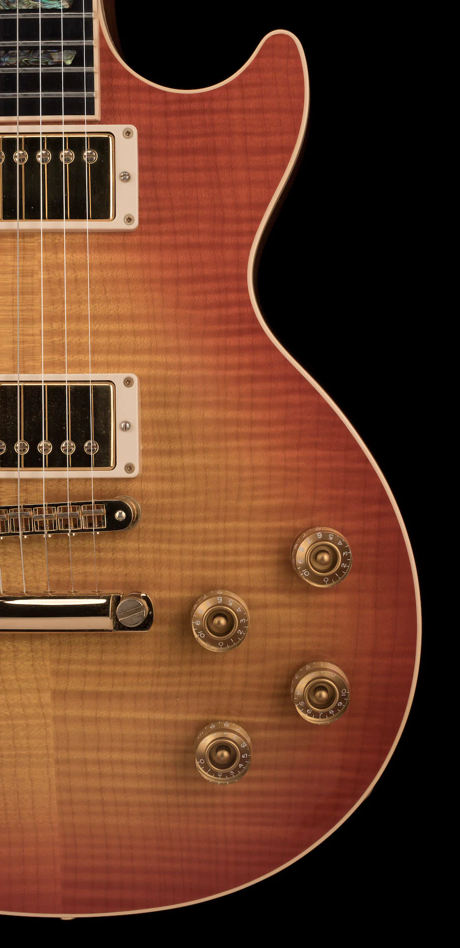 Pre Owned 2000 Gibson Custom Shop Les Paul Elegant Tangerine Burst With OHSC - Image 8