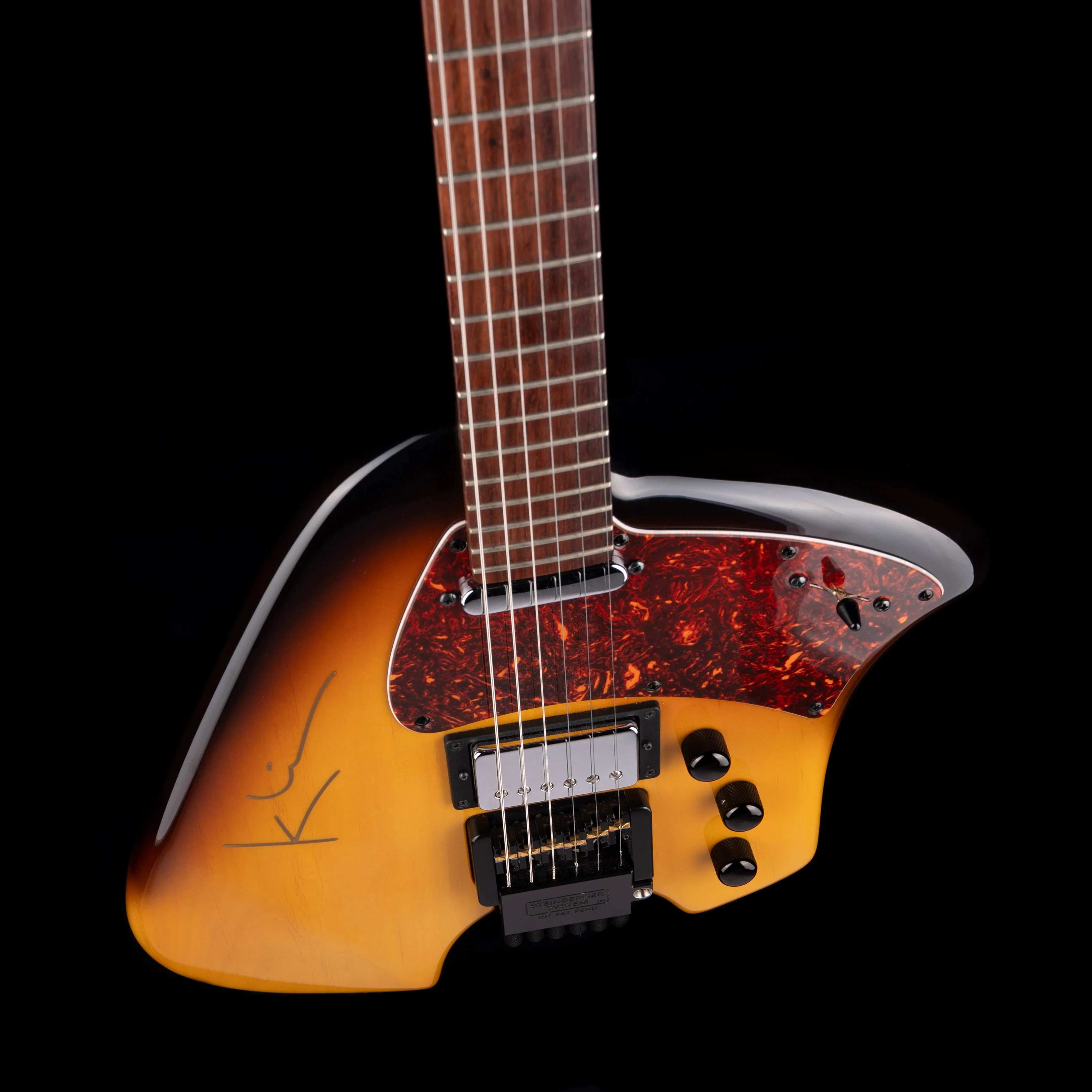 Pre Owned 2000 Klein Electric BF-96 Electric Guitar Sunburst With OSSC - Image 3