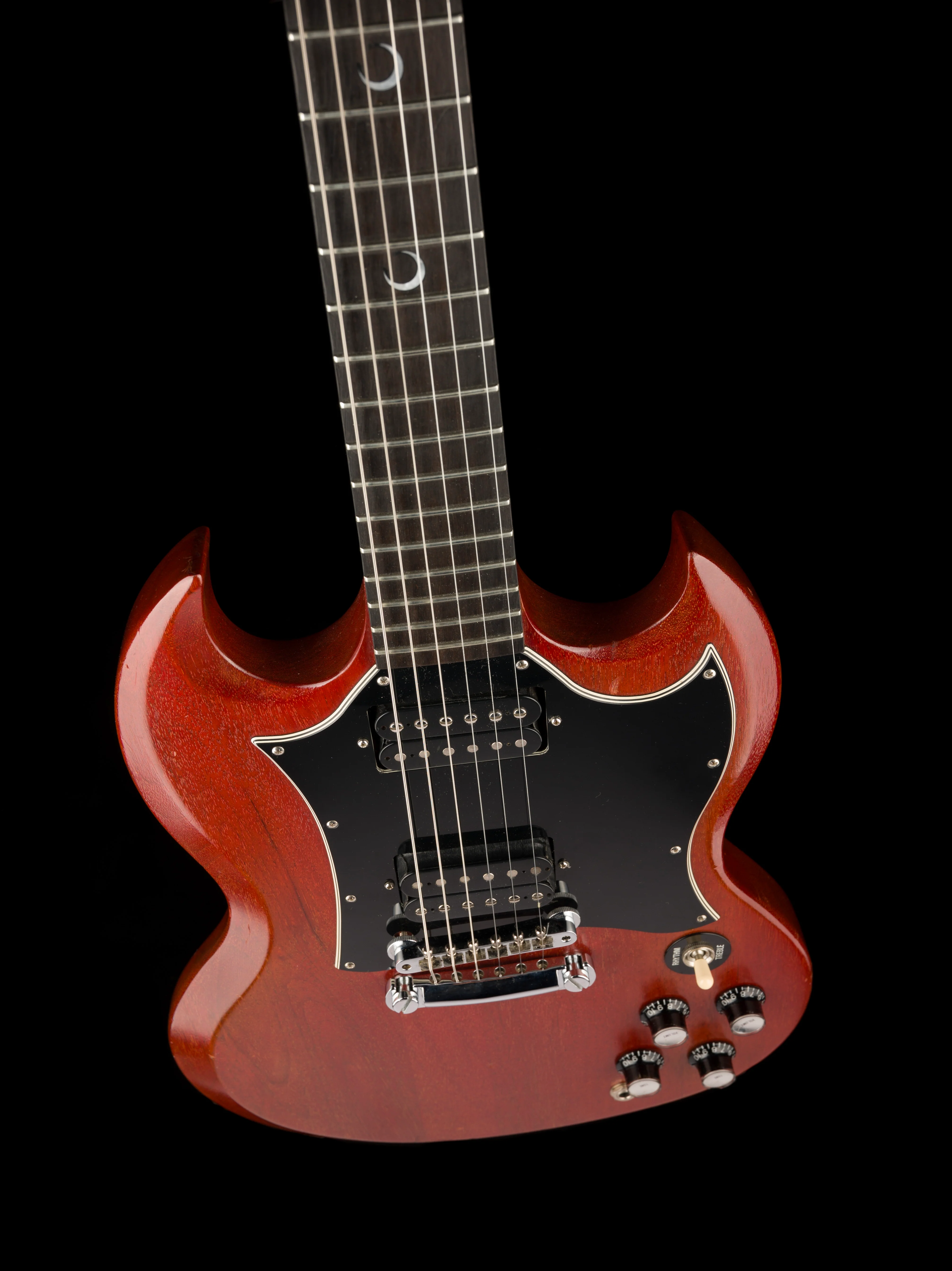 Pre Owned 2002 Gibson Crescent Moon SG Special Faded Cherry With Gig Bag - Image 4