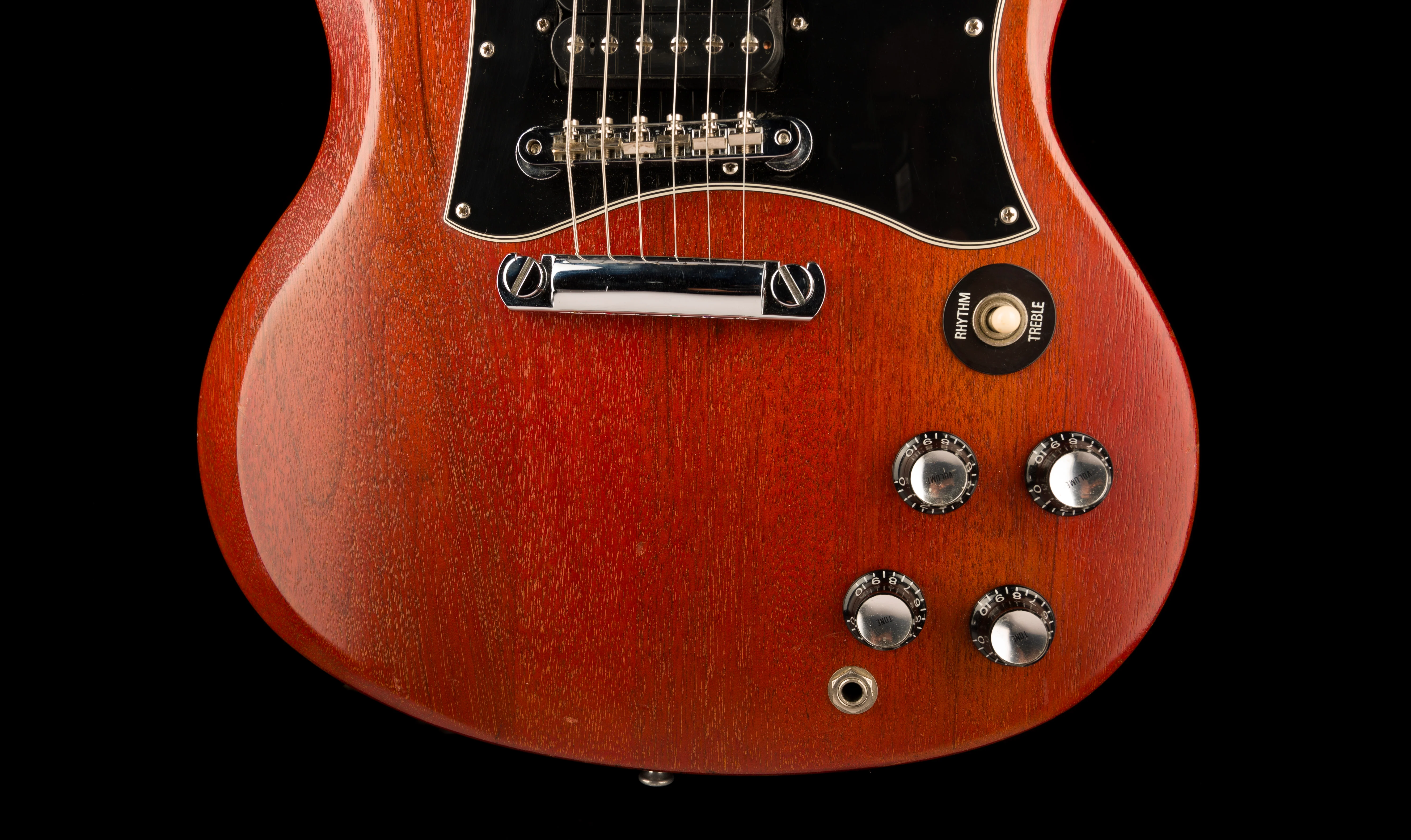 Pre Owned 2002 Gibson Crescent Moon SG Special Faded Cherry With Gig Bag - Image 5