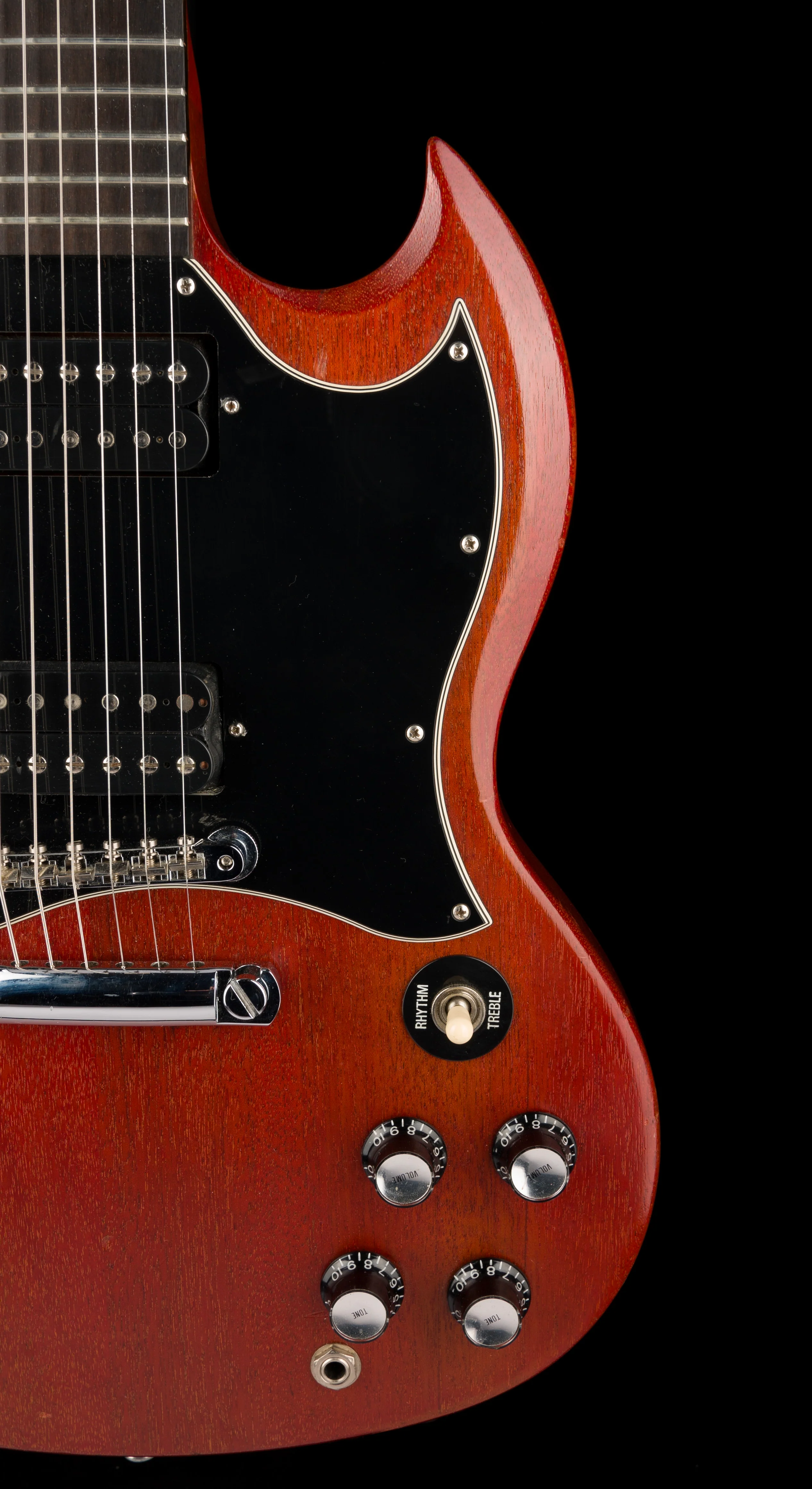 Pre Owned 2002 Gibson Crescent Moon SG Special Faded Cherry With Gig Bag - Image 9