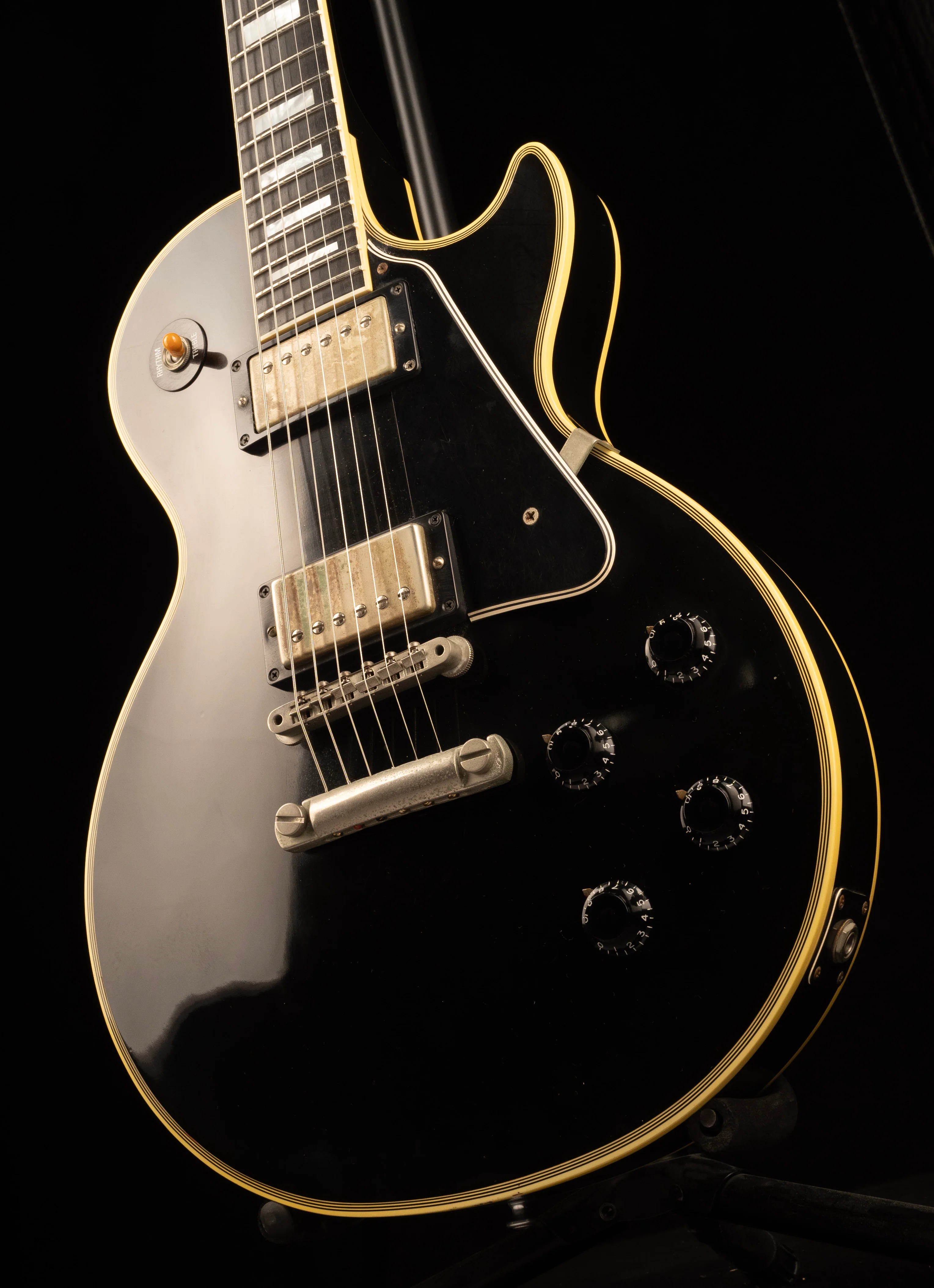 Pre Owned 2002 Gibson Custom Shop 1968 Reissue Les Paul Custom Ebony With OHSC - Image 5