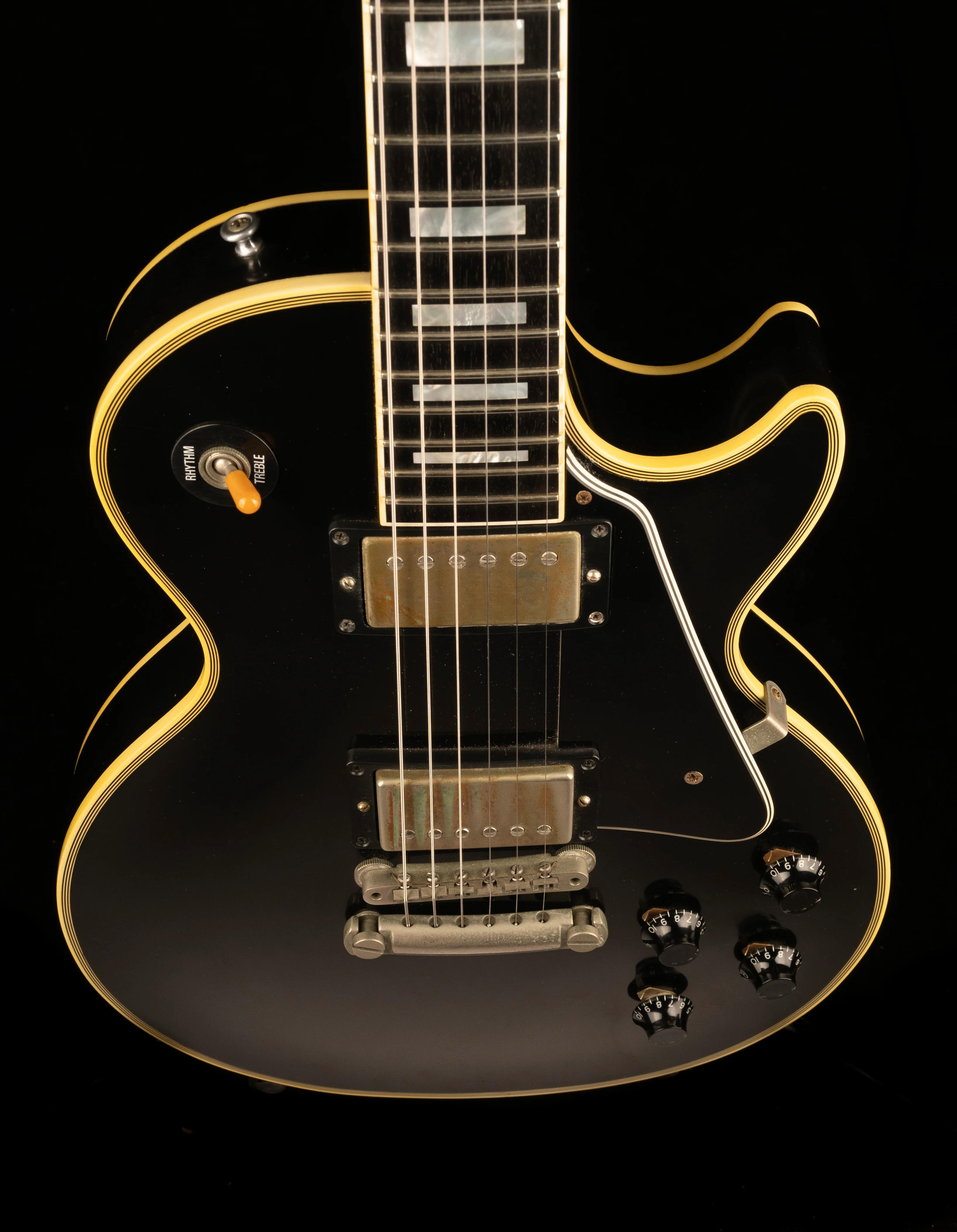 Pre Owned 2002 Gibson Custom Shop 1968 Reissue Les Paul Custom Ebony With OHSC - Image 6