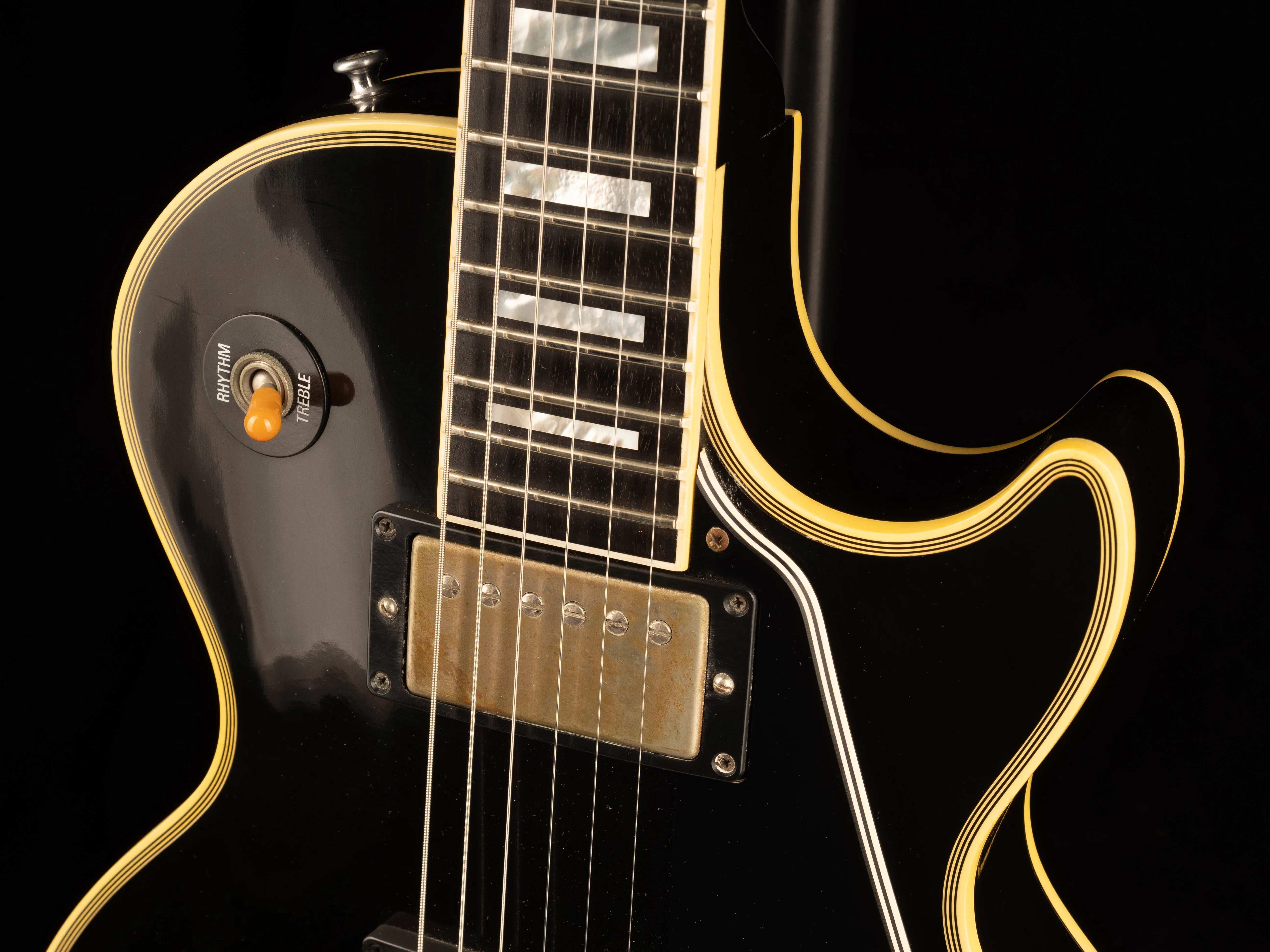 Pre Owned 2002 Gibson Custom Shop 1968 Reissue Les Paul Custom Ebony With OHSC - Image 7