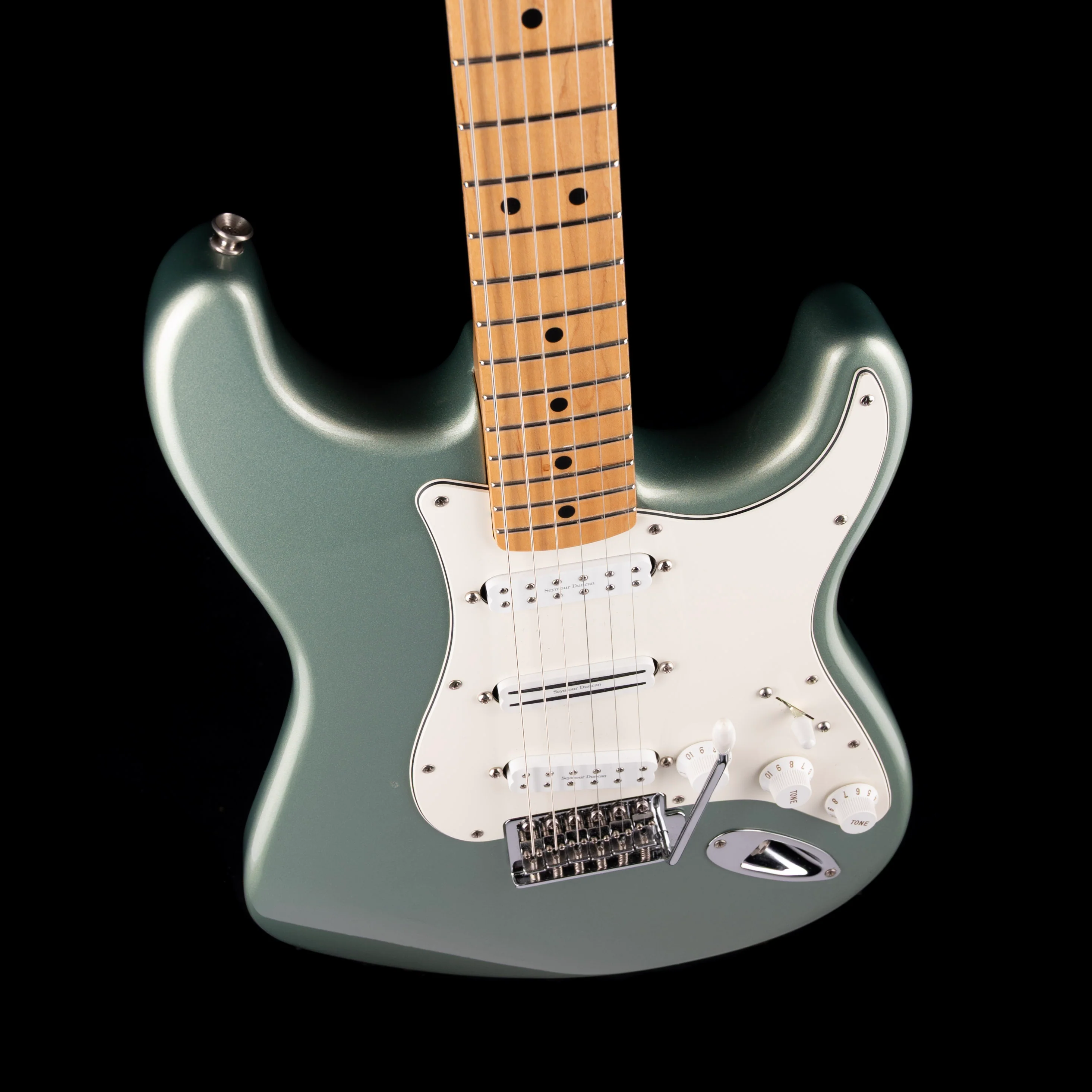 Pre Owned 2003 Fender Standard Stratocaster Sage Green Metallic With Case - Image 3