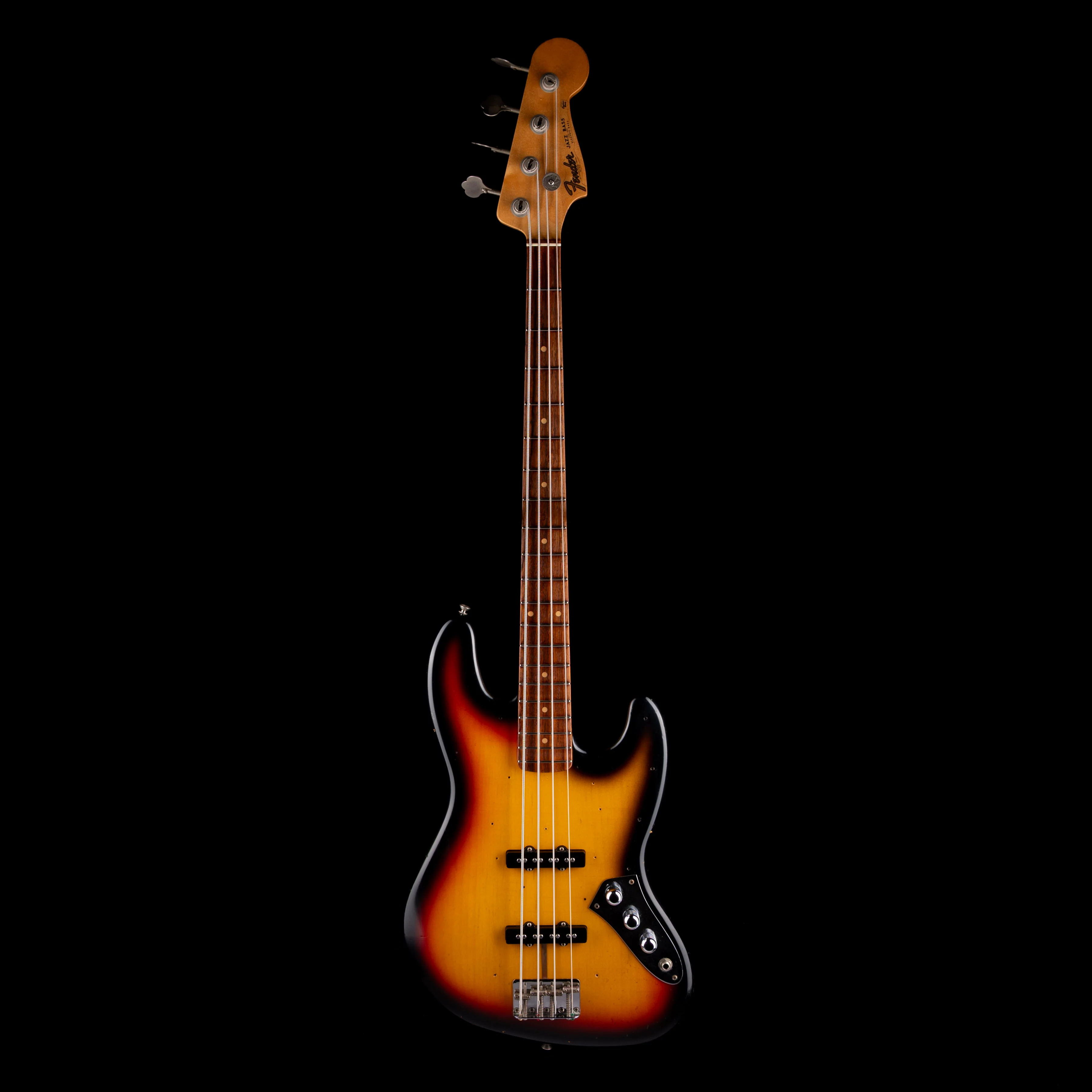 Pre Owned 2004 Fender Custom Shop 60's Jazz Bass Relic 3-Tone Sunburst With OHSC - Image 2