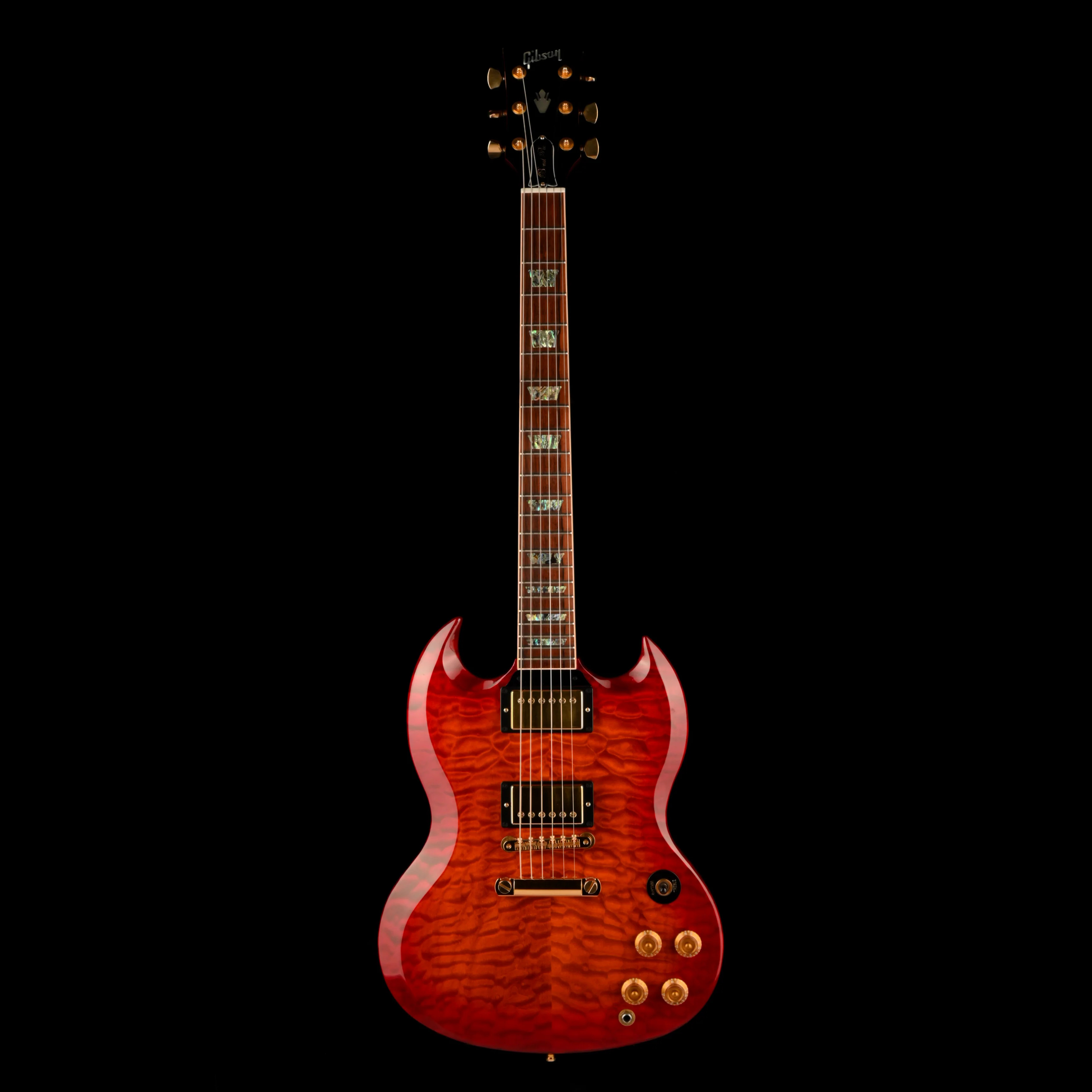 Pre Owned 2004 Gibson Custom Shop SG Elegant Quilted Firemist With OHSC - Image 2