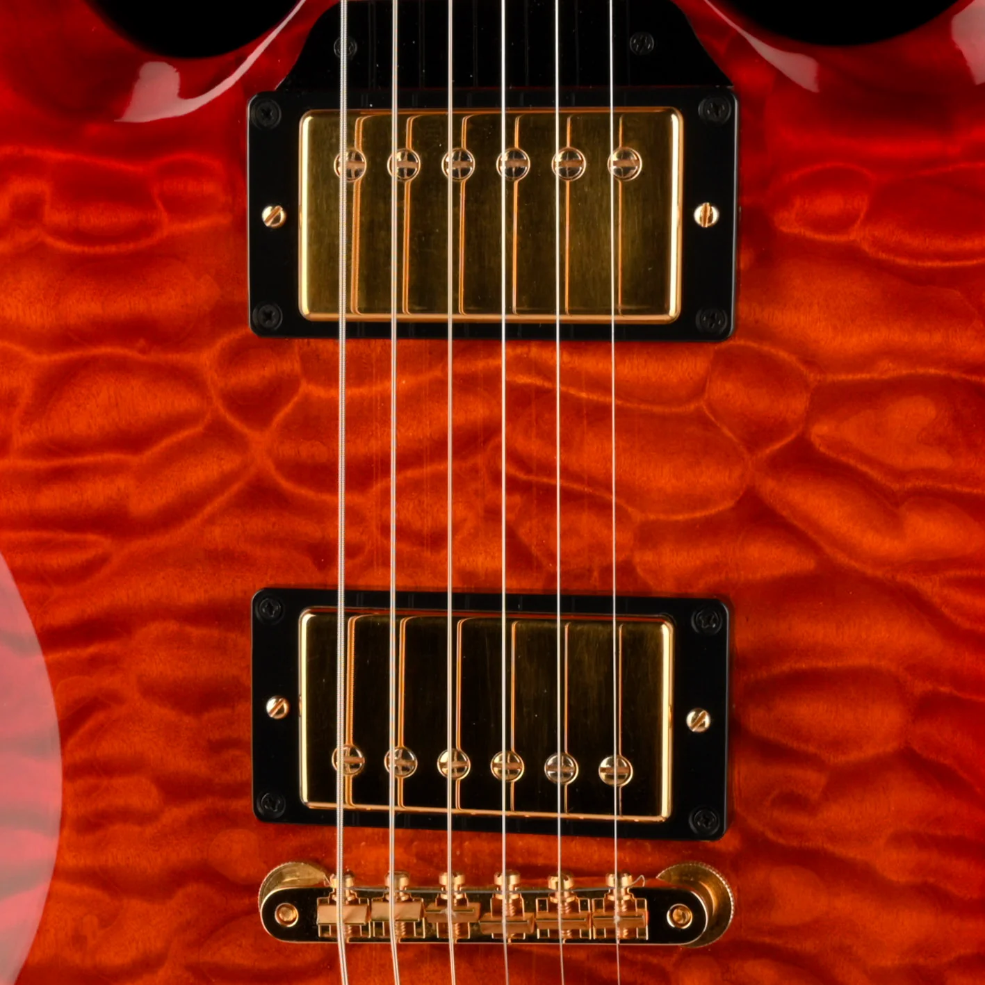 Pre Owned 2004 Gibson Custom Shop SG Elegant Quilted Firemist With OHSC - Image 4