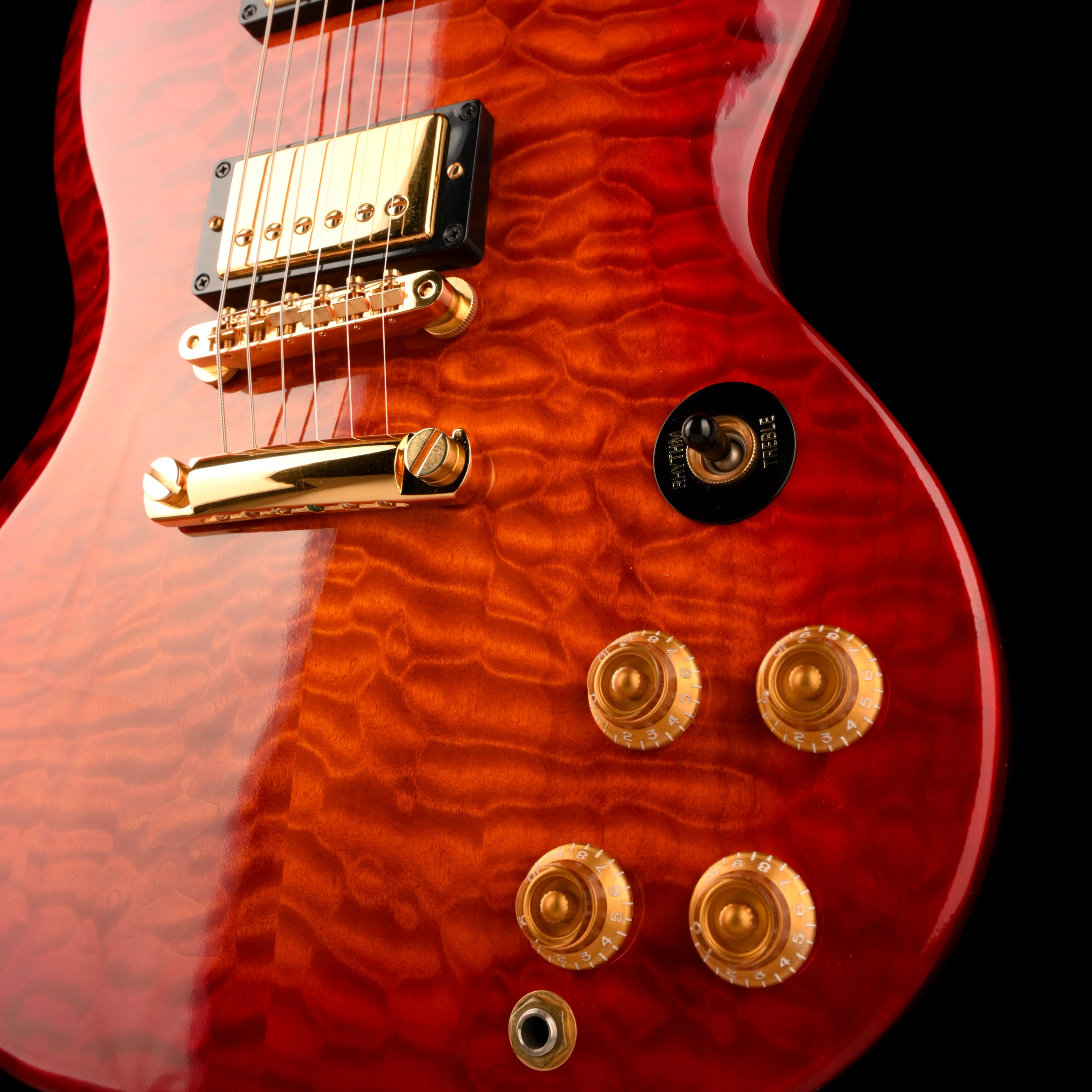 Pre Owned 2004 Gibson Custom Shop SG Elegant Quilted Firemist With OHSC - Image 5