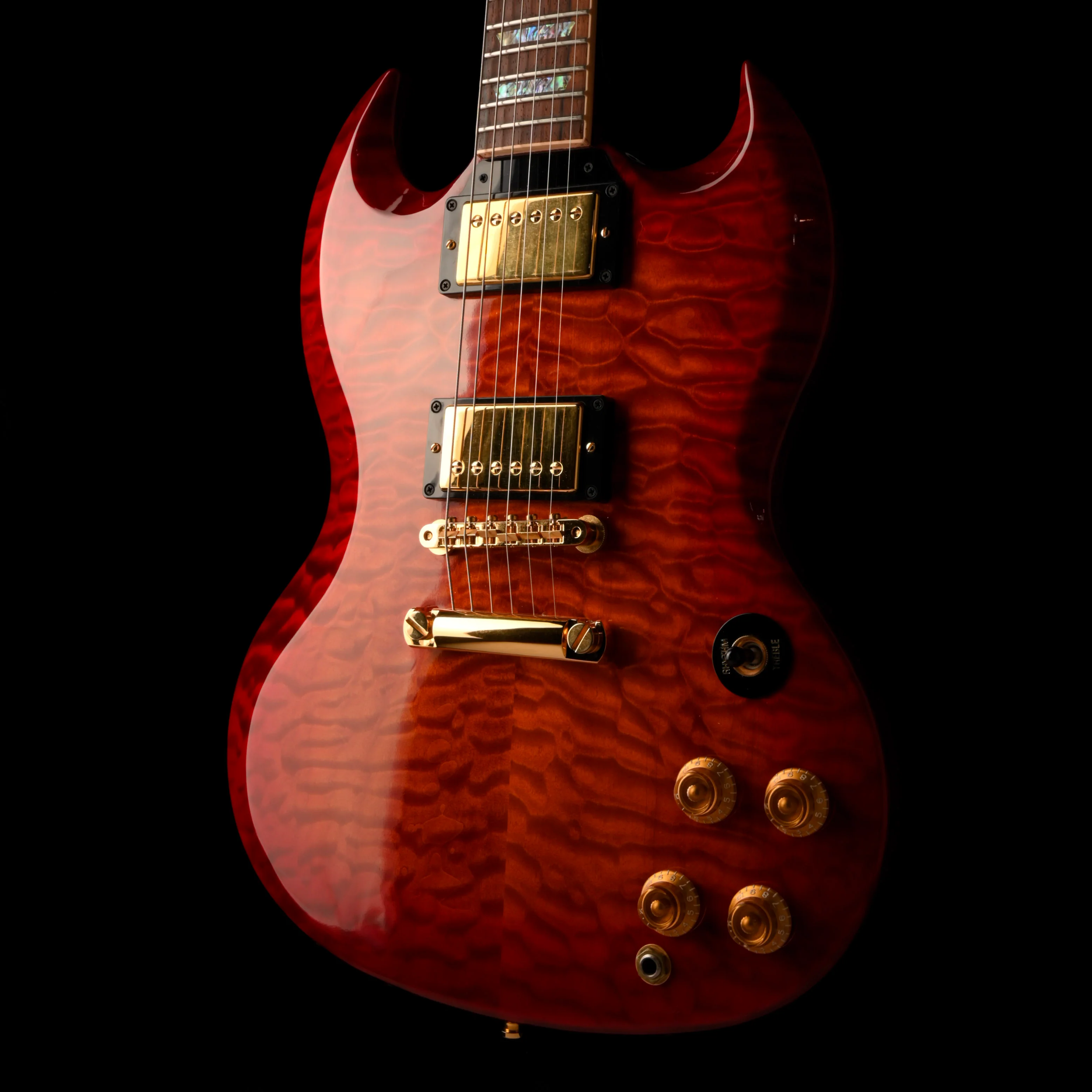 Pre Owned 2004 Gibson Custom Shop SG Elegant Quilted Firemist With OHSC - Image 6