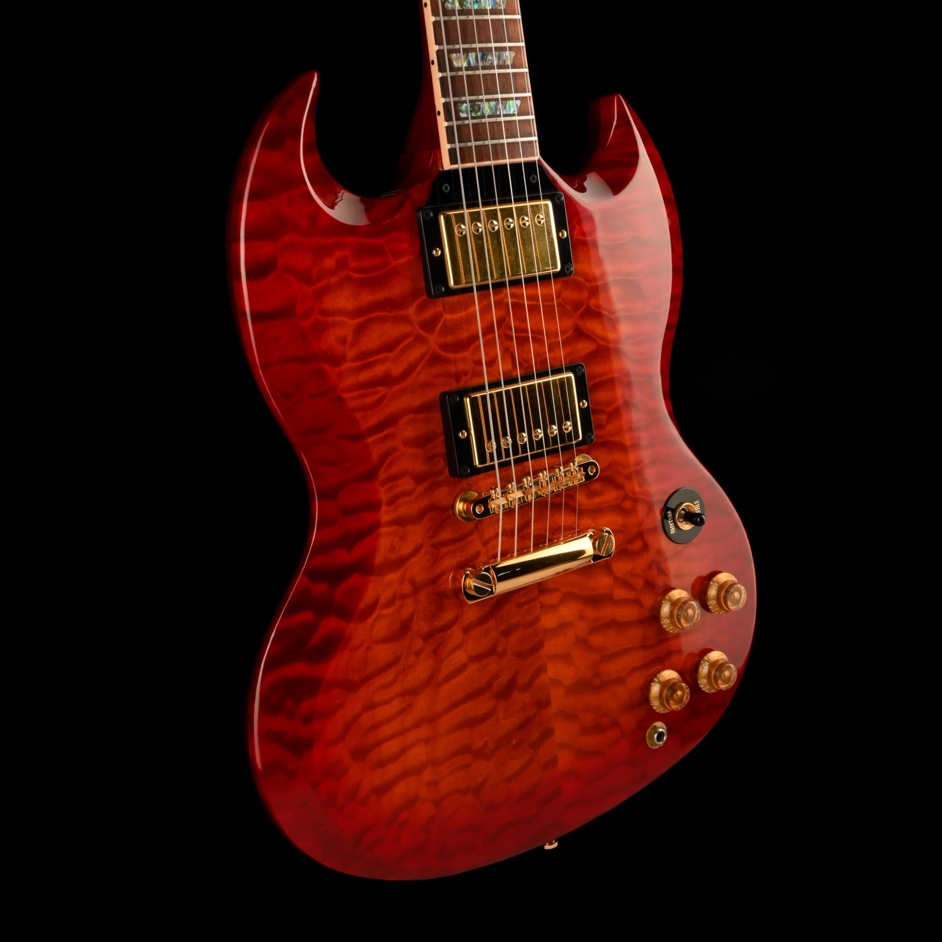 Pre Owned 2004 Gibson Custom Shop SG Elegant Quilted Firemist With OHSC - Image 7