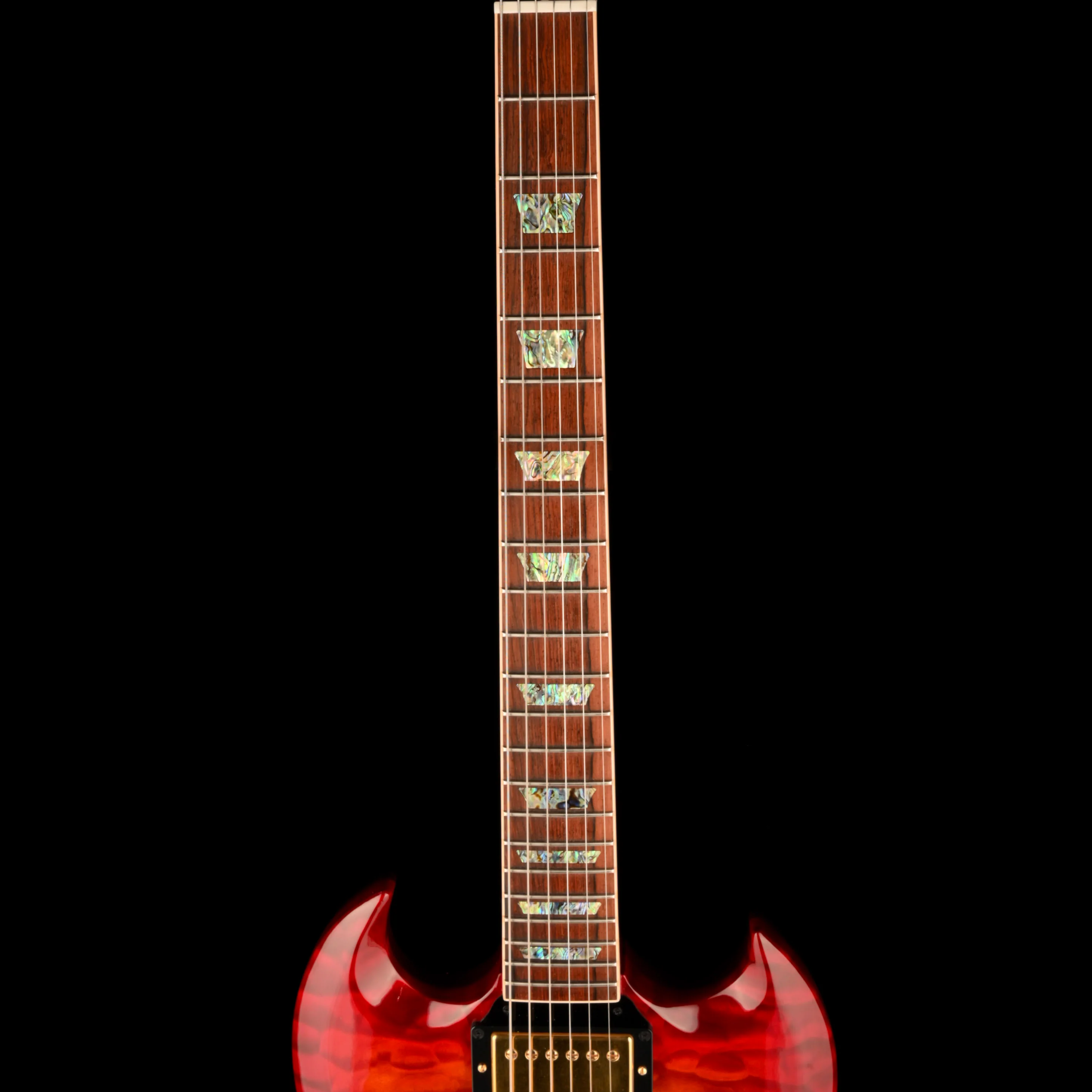 Pre Owned 2004 Gibson Custom Shop SG Elegant Quilted Firemist With OHSC - Image 8