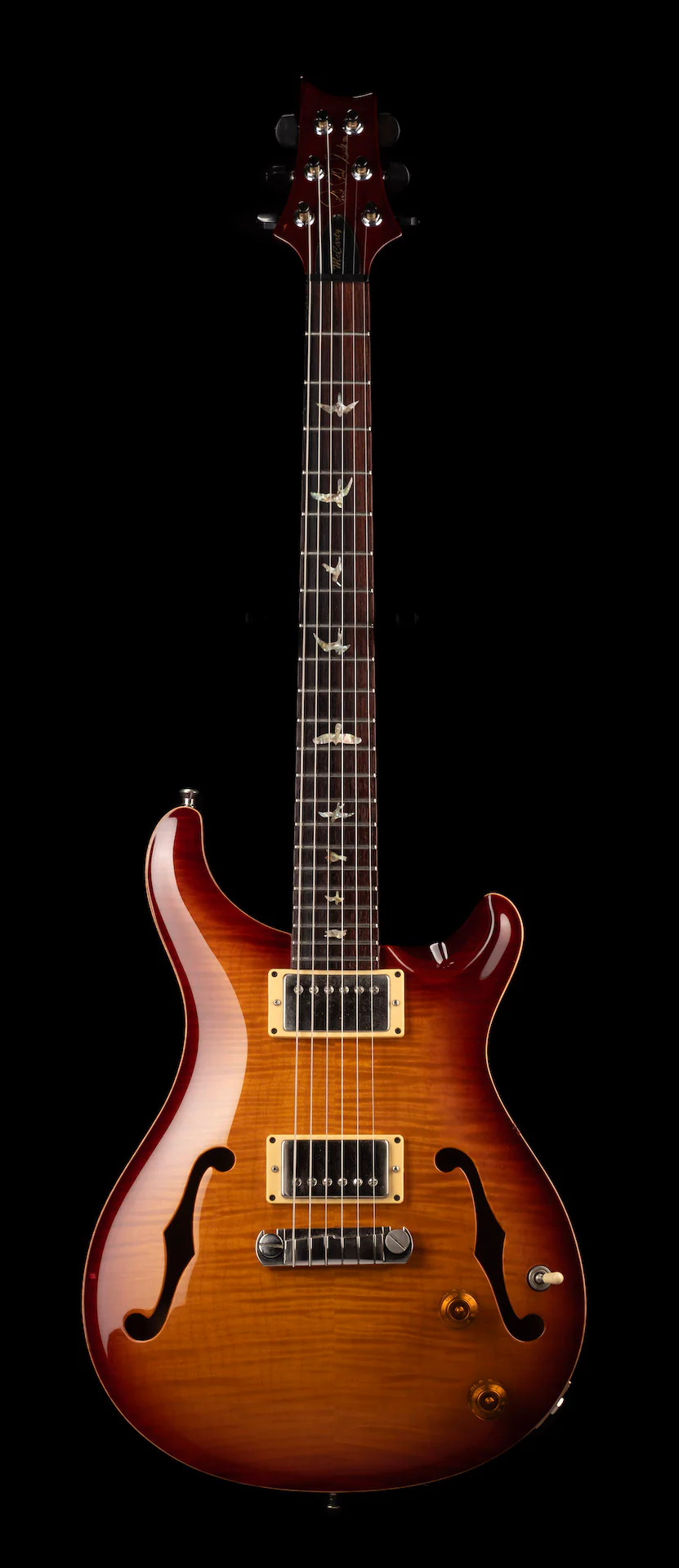 Used 2004 PRS McCarty Hollowbody II 10-Top Cherry Sunburst With OHSC - Image 2