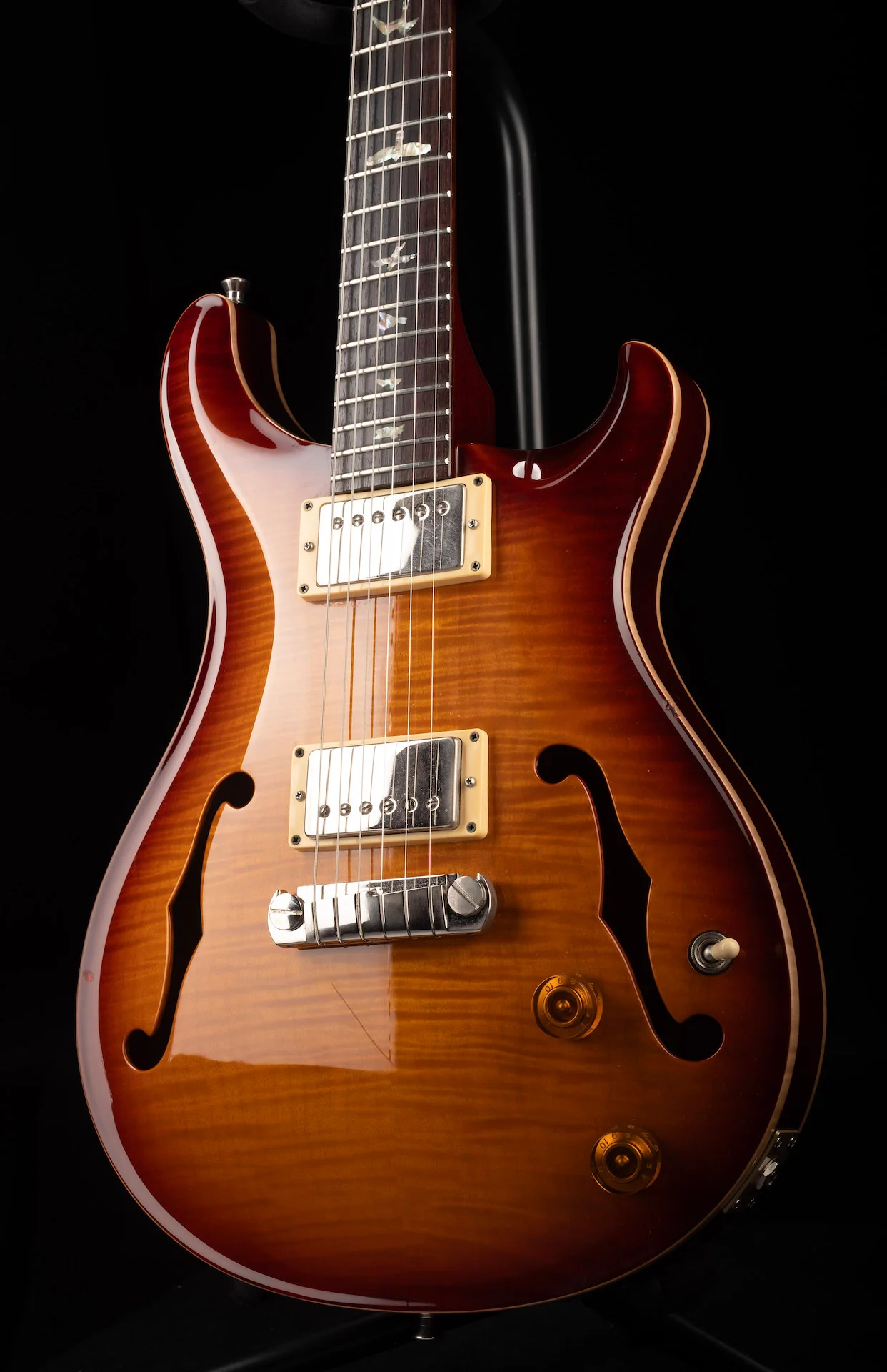 Used 2004 PRS McCarty Hollowbody II 10-Top Cherry Sunburst With OHSC - Image 5