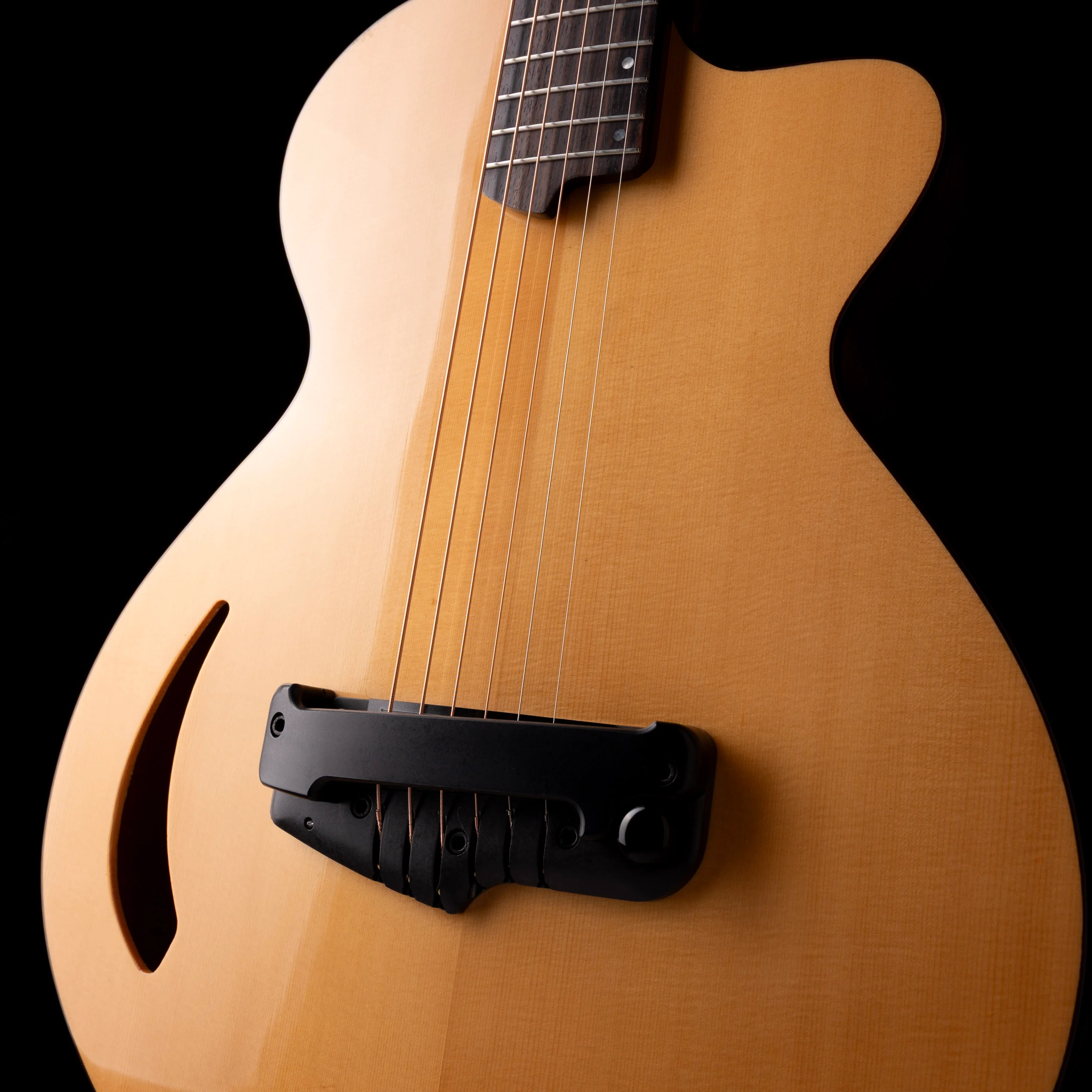 Pre Owned 2004 Willcox Guitars Lightwave Atlantis Thinline Natural Electric Guitar with Gig Bag - Image 5