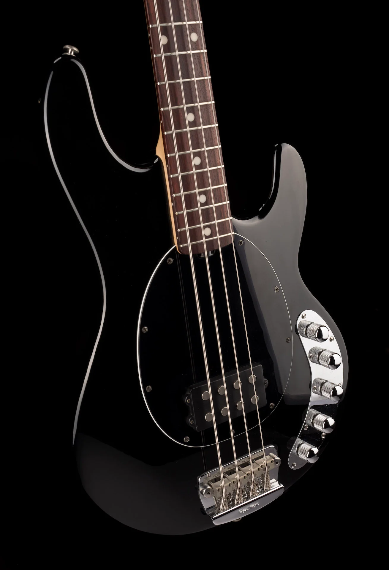 Pre Owned 2005 Ernie Ball Music Man Sting Ray 4-String Bass Black with OHSC - Image 11