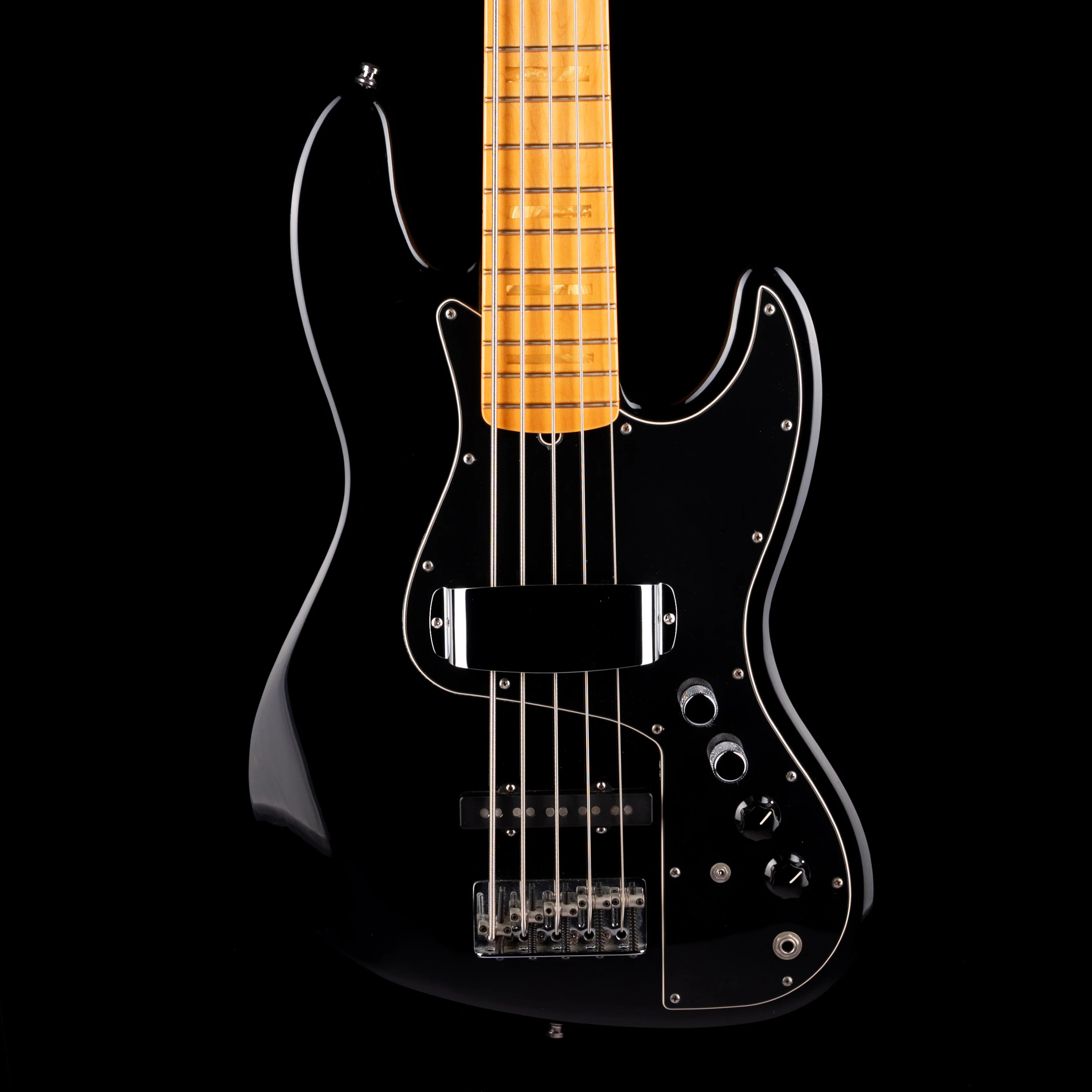 Pre Owned 2005 Fender Marcus Miller Jazz Bass V Black With OHSC