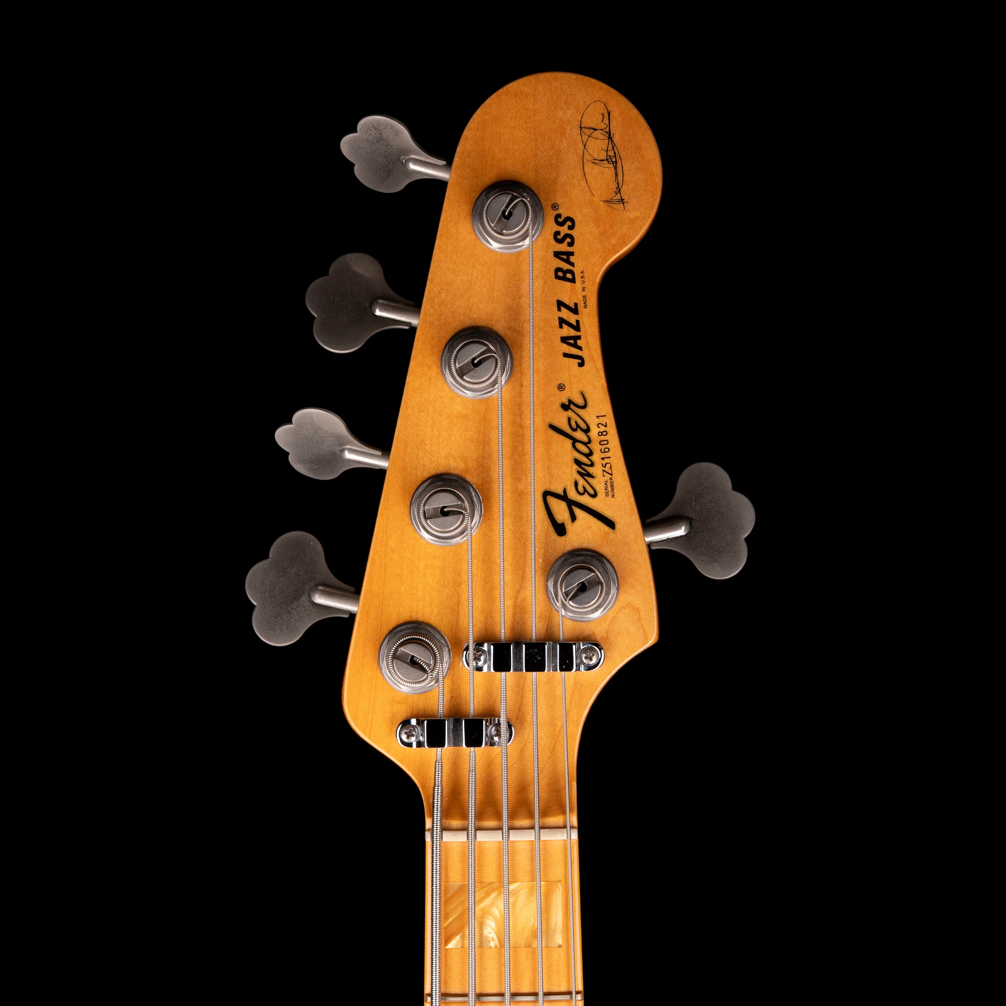 Pre Owned 2005 Fender Marcus Miller Jazz Bass V Black With OHSC - Image 12