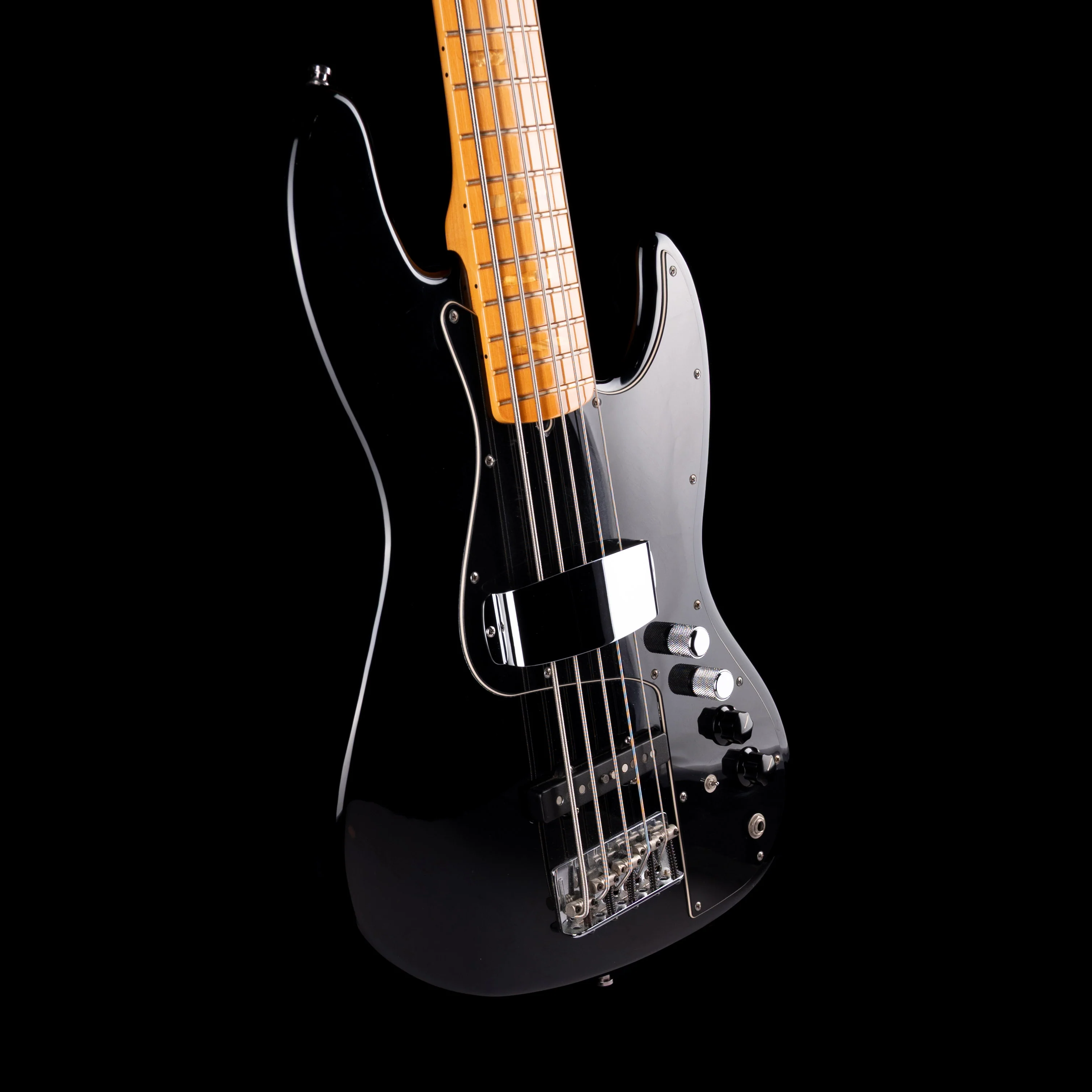 Pre Owned 2005 Fender Marcus Miller Jazz Bass V Black With OHSC - Image 6