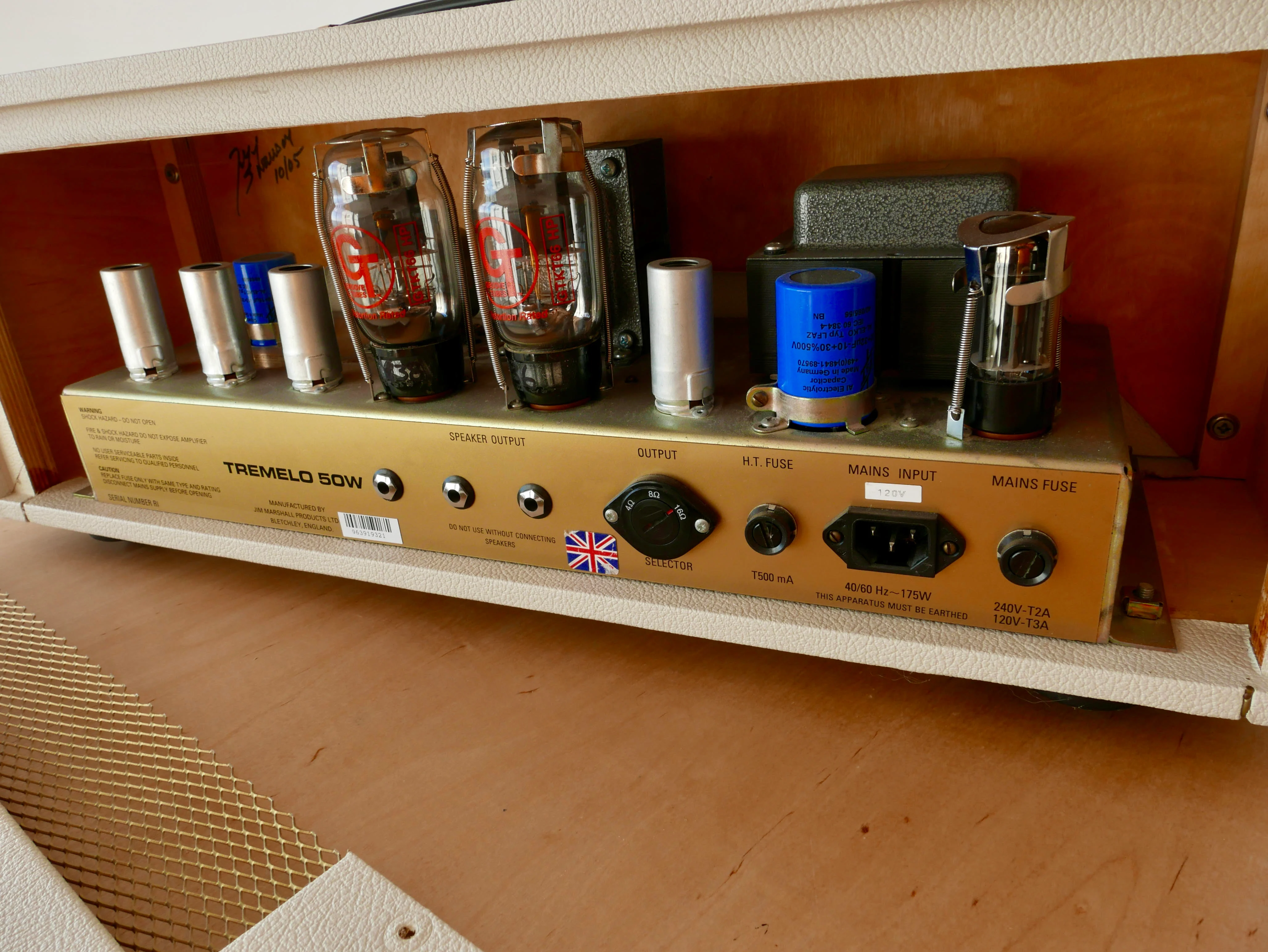 Pre Owned Marshall Kit Model 1962 50w Tremolo Hand-Wired Head - Image 16