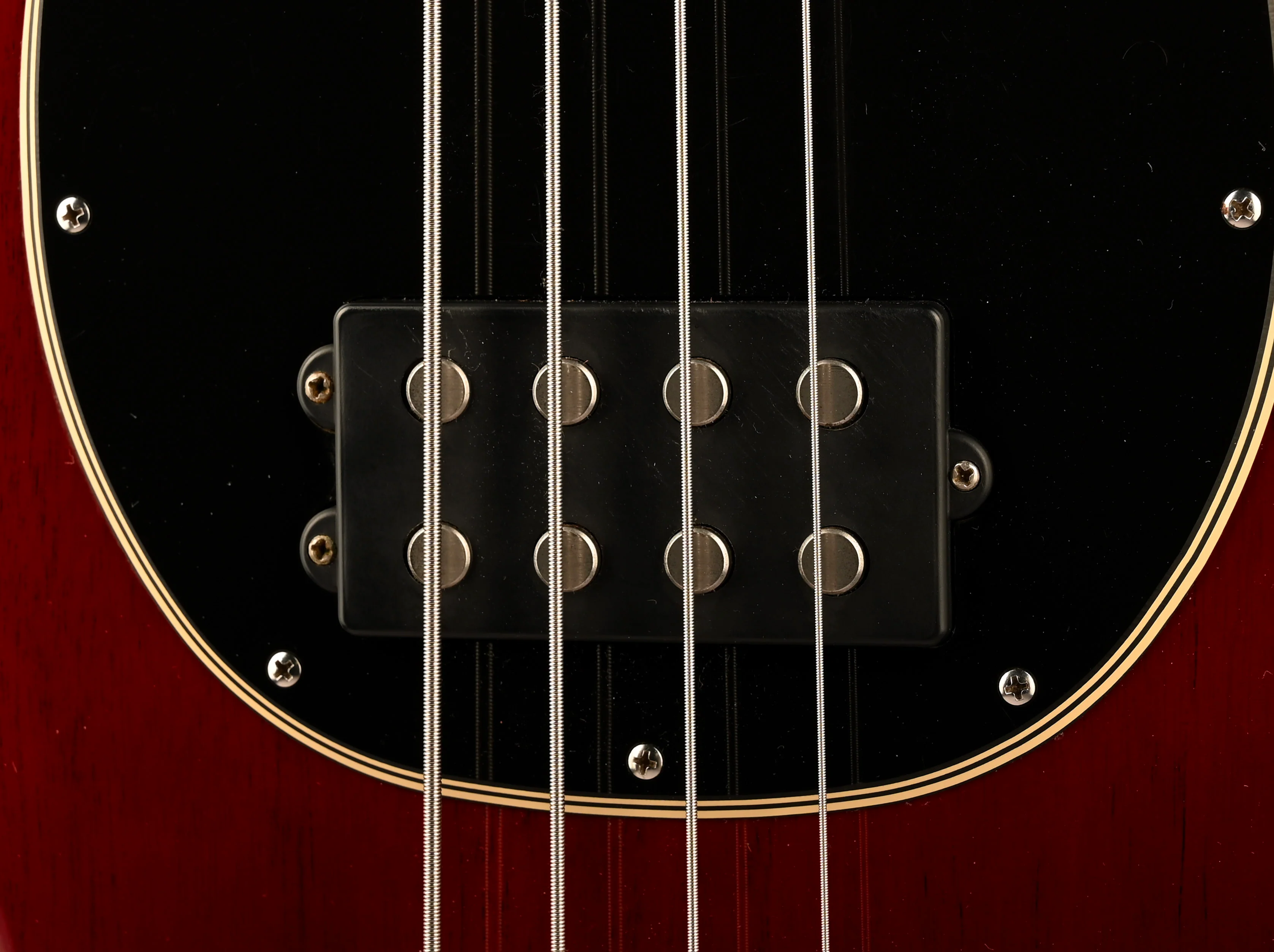 Pre Owned 2006 Ernie Ball Music Man 30th Anniversary StingRay 4 Trans Red With Case - Image 6