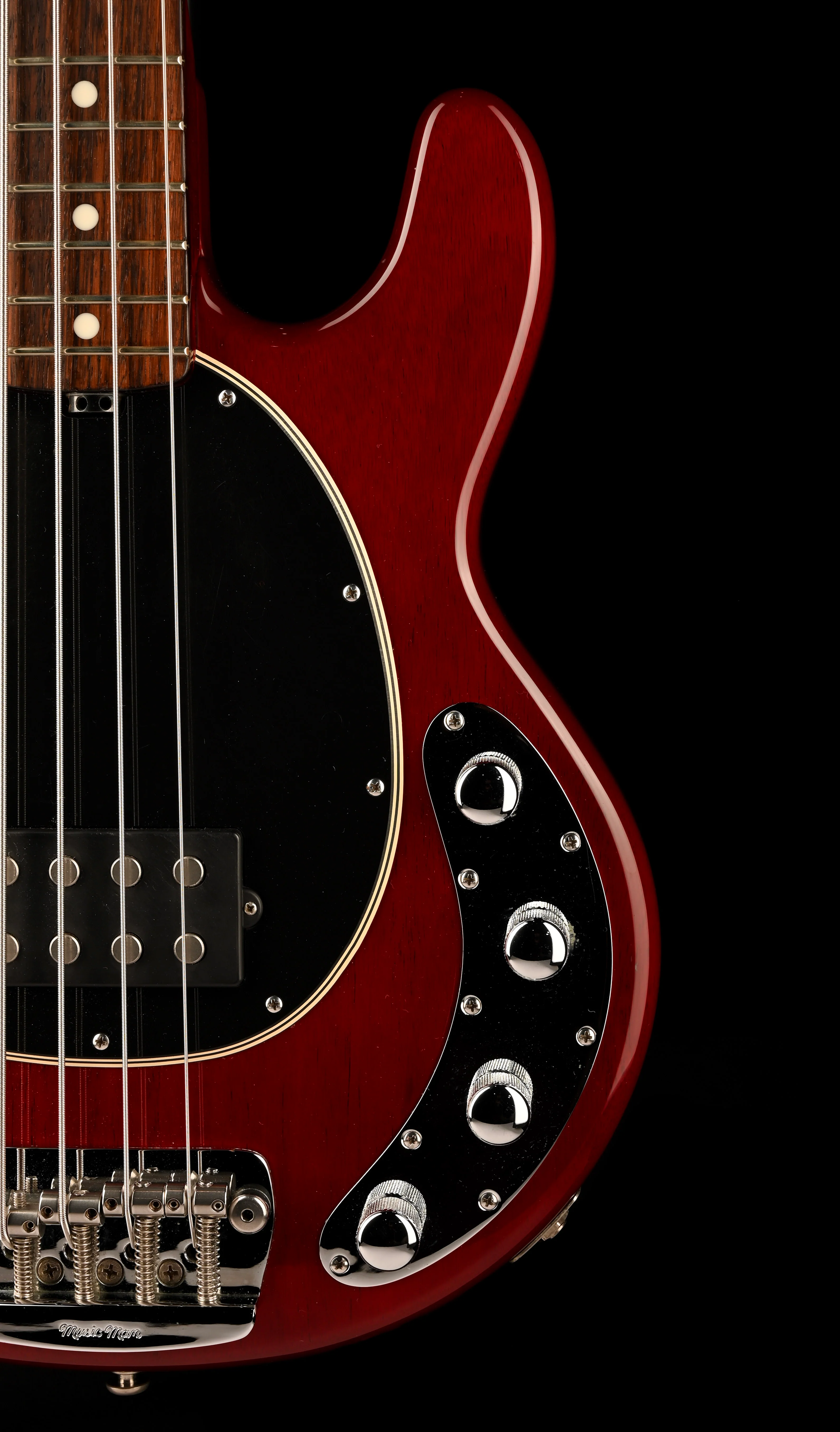 Pre Owned 2006 Ernie Ball Music Man 30th Anniversary StingRay 4 Trans Red With Case - Image 8