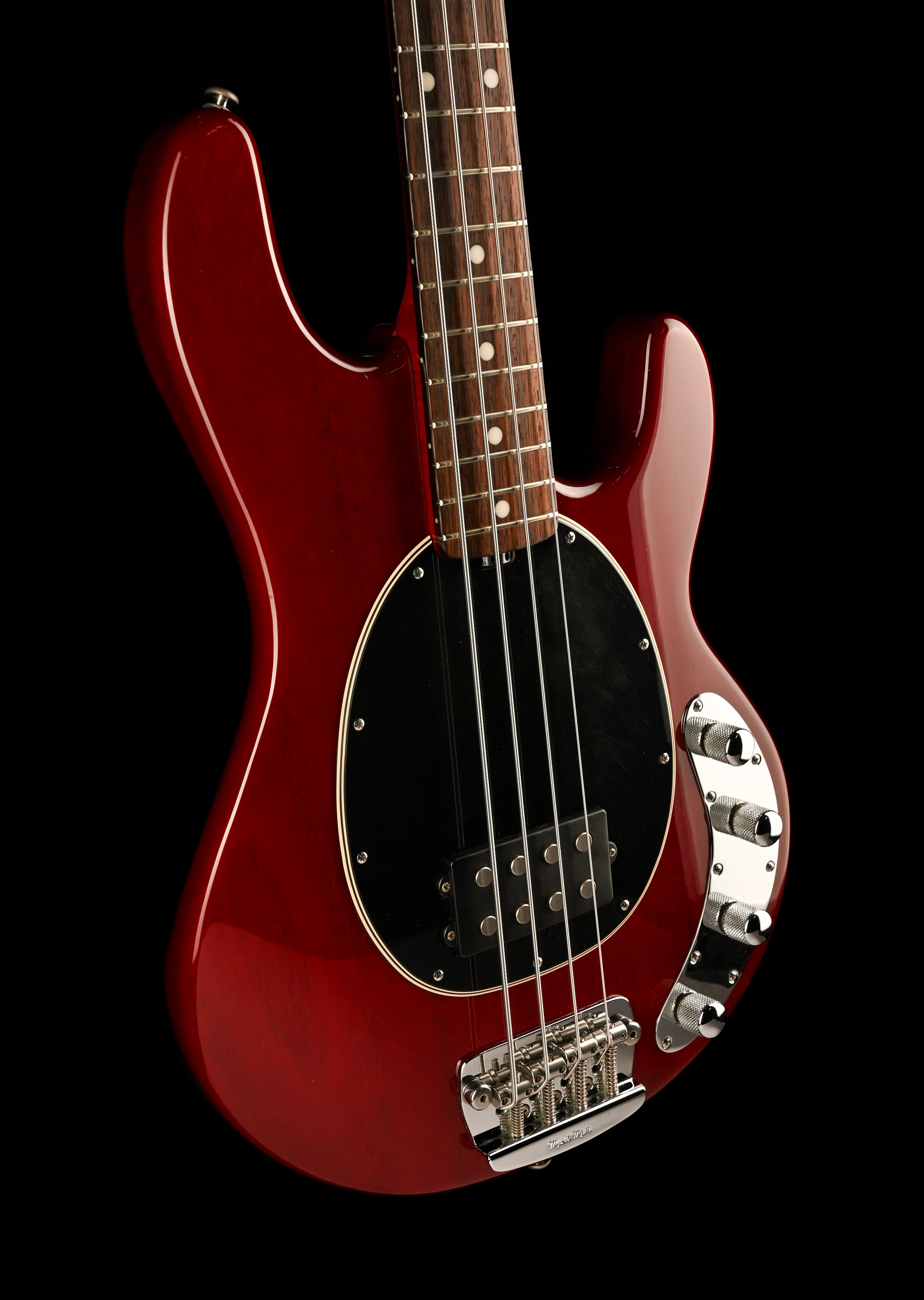 Pre Owned 2006 Ernie Ball Music Man 30th Anniversary StingRay 4 Trans Red With Case - Image 9