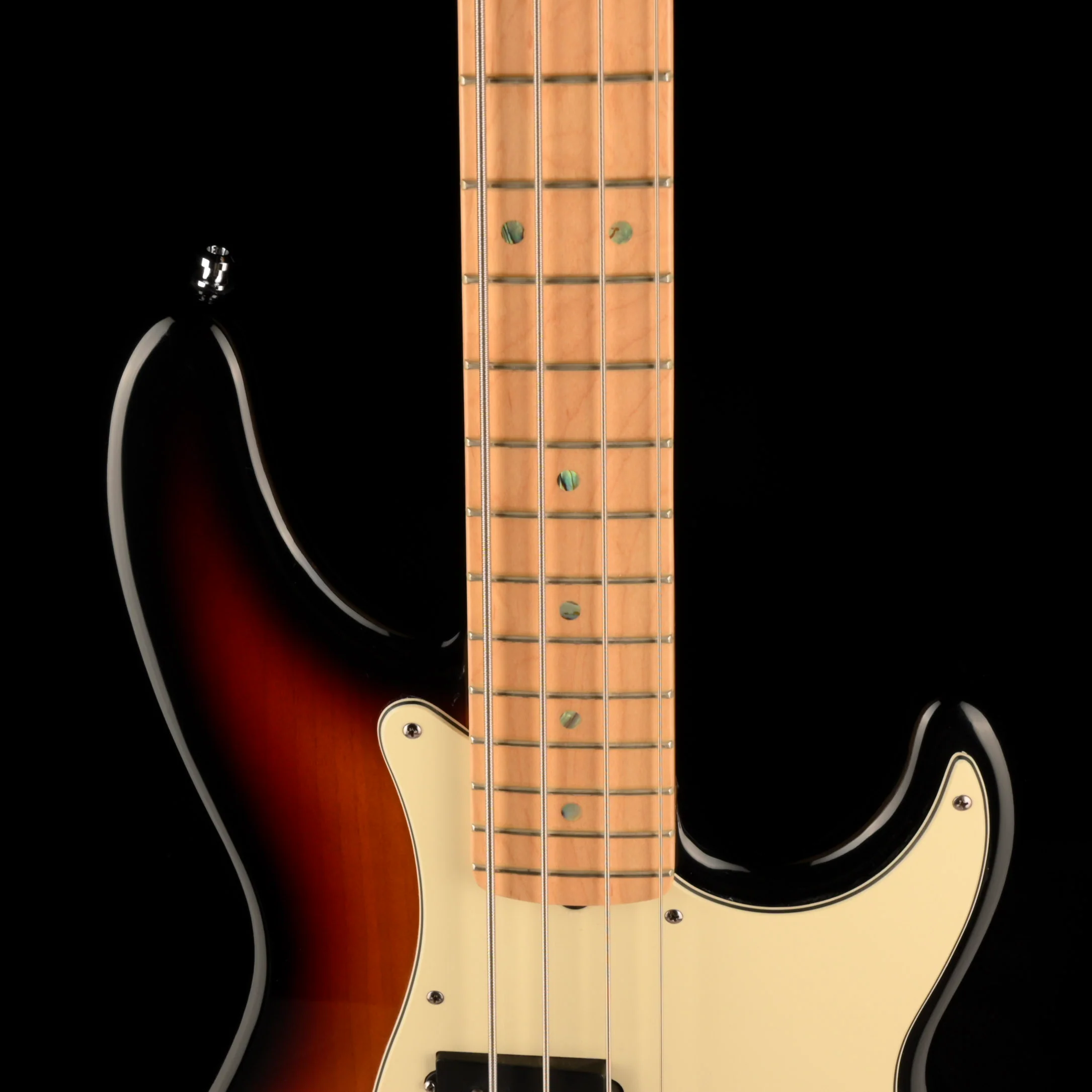 Pre Owned 2006 Fender American Deluxe Precision Bass 3-Color Sunburst With Case - Image 3
