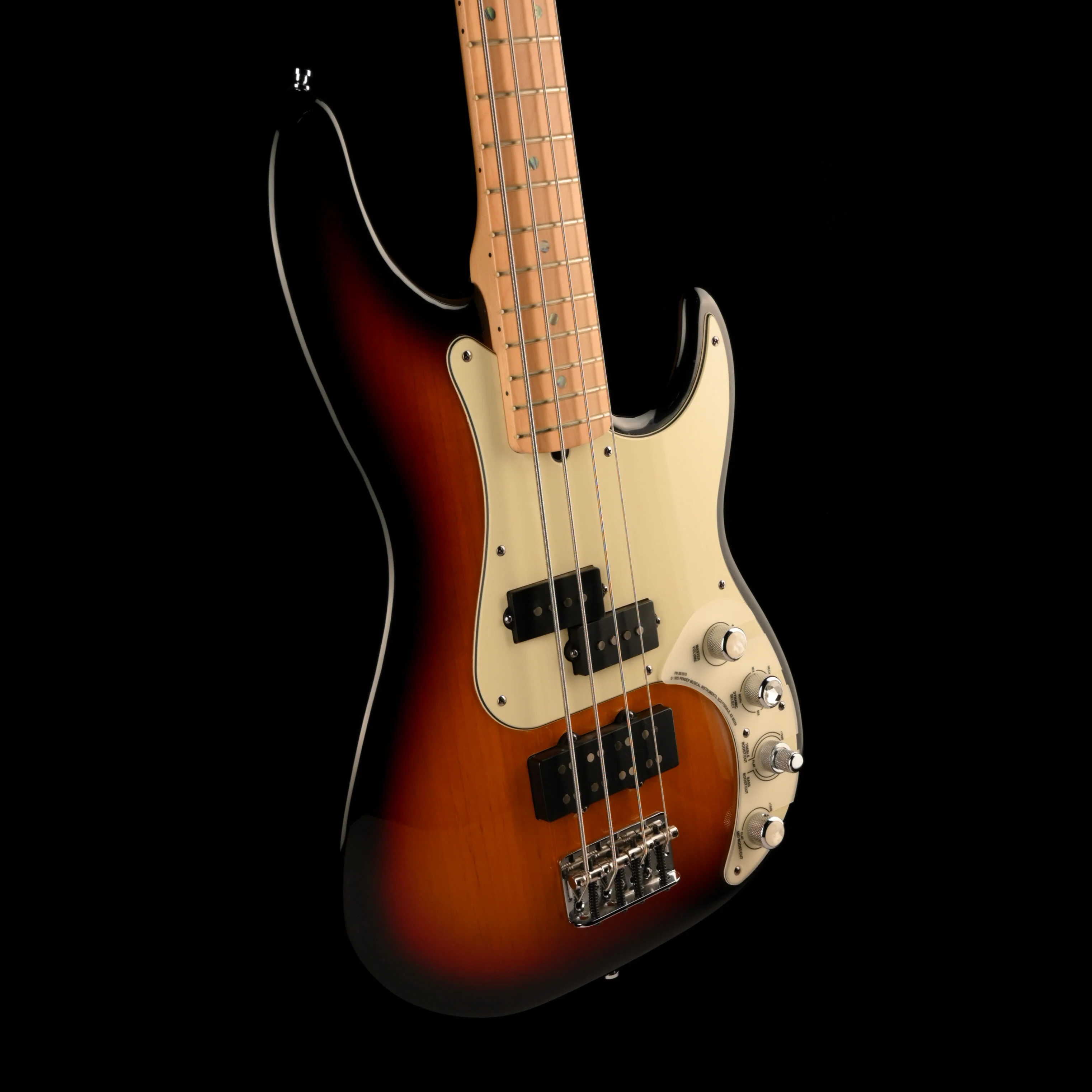 Pre Owned 2006 Fender American Deluxe Precision Bass 3-Color Sunburst With Case - Image 8