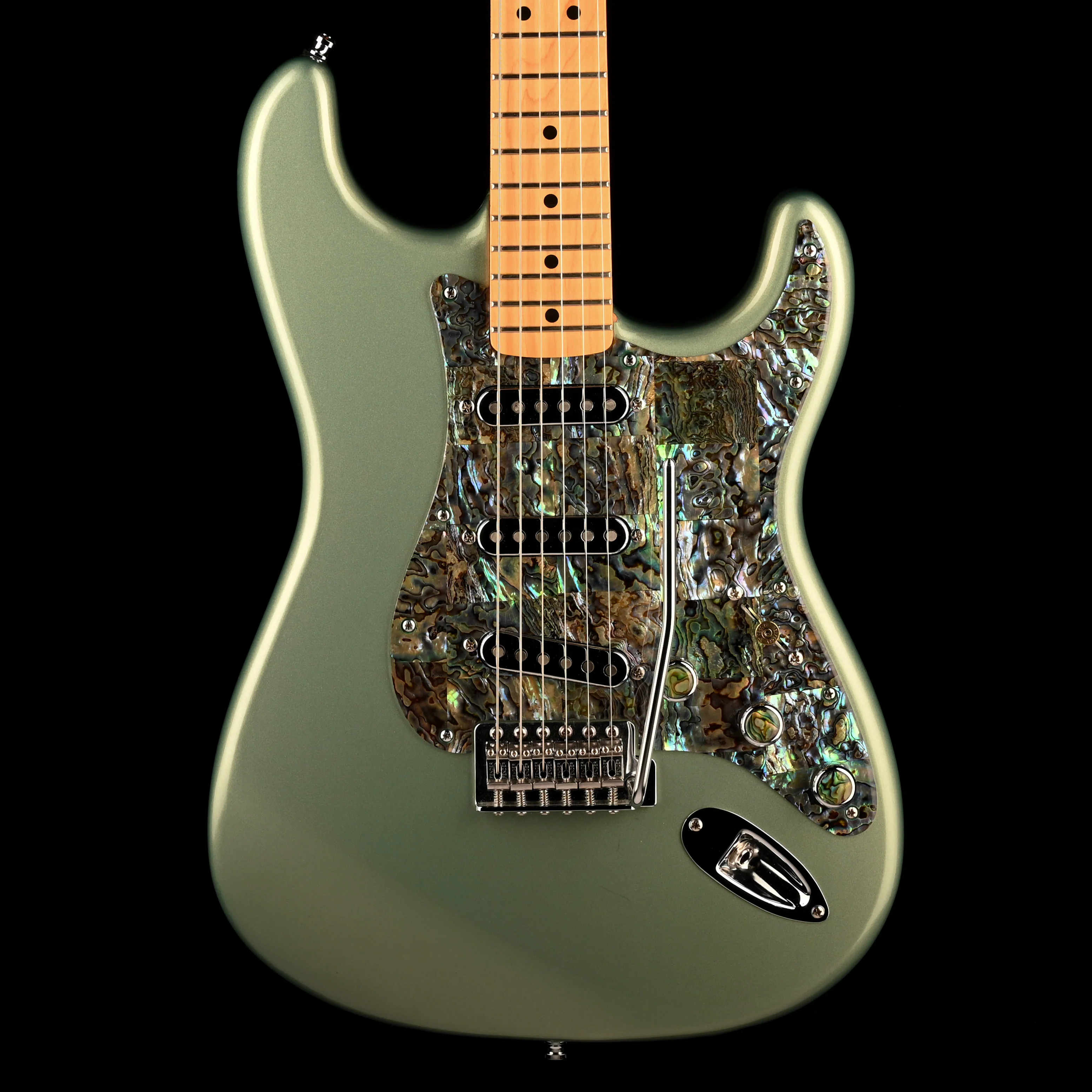 Pre Owned 2006 Fender Reverse Headstock Stratocaster Modified Metallic Green with Gig Bag