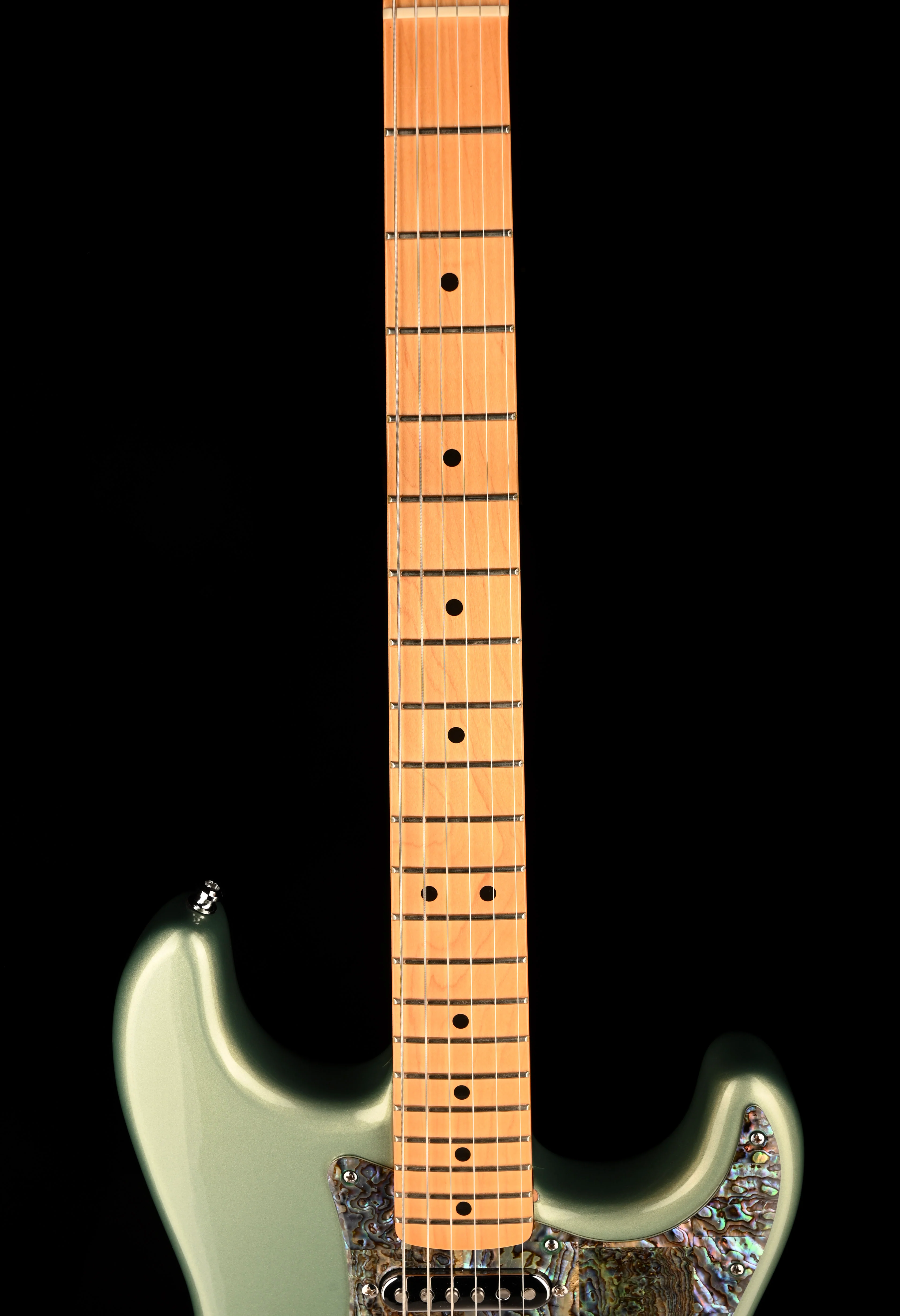 Pre Owned 2006 Fender Reverse Headstock Stratocaster Modified Metallic Green with Gig Bag - Image 11