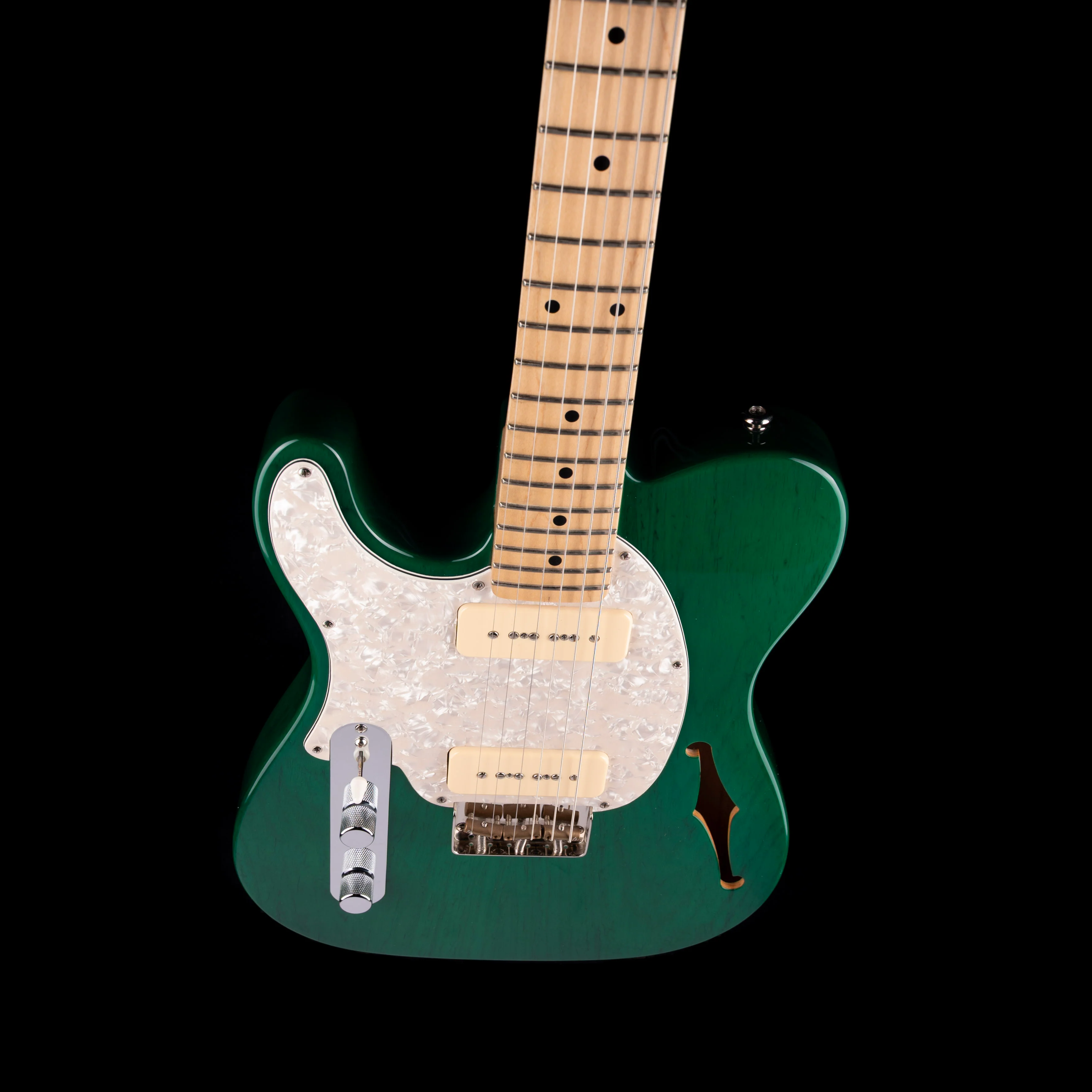 Pre Owned 2006 G&L ASAT Classic Semi-Hollow Forest Green With OHSC - Image 3