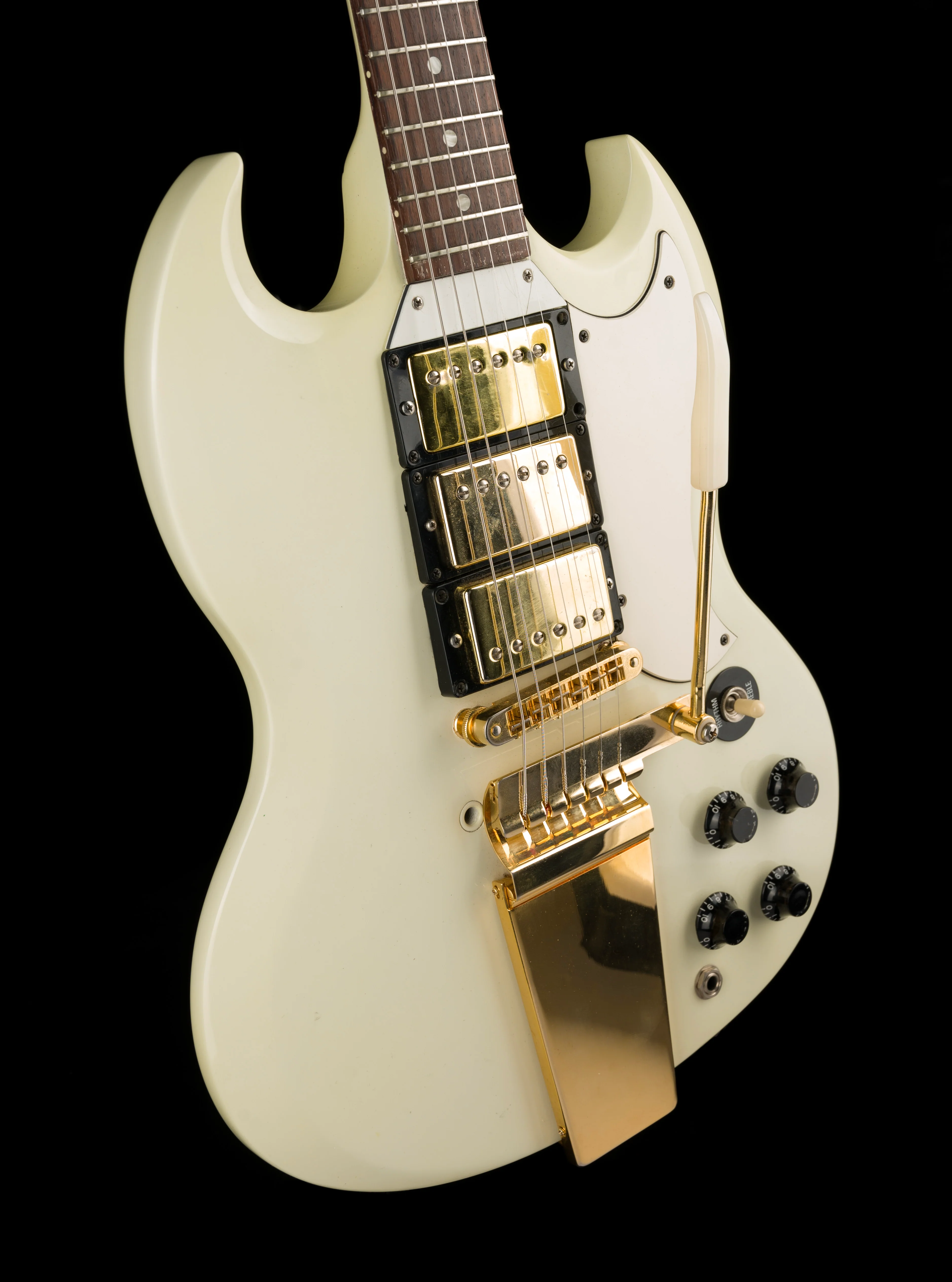 Pre Owned 2006 Gibson SG 3-Pickup "Frankenstein" White With Gig Bag - Image 10