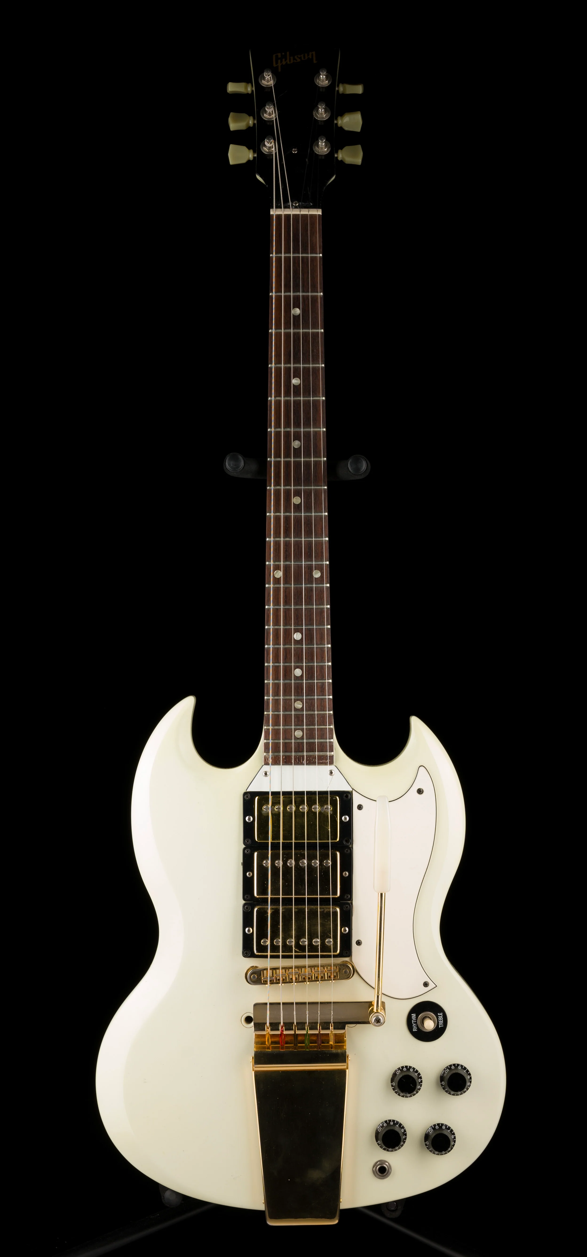 Pre Owned 2006 Gibson SG 3-Pickup "Frankenstein" White With Gig Bag - Image 2