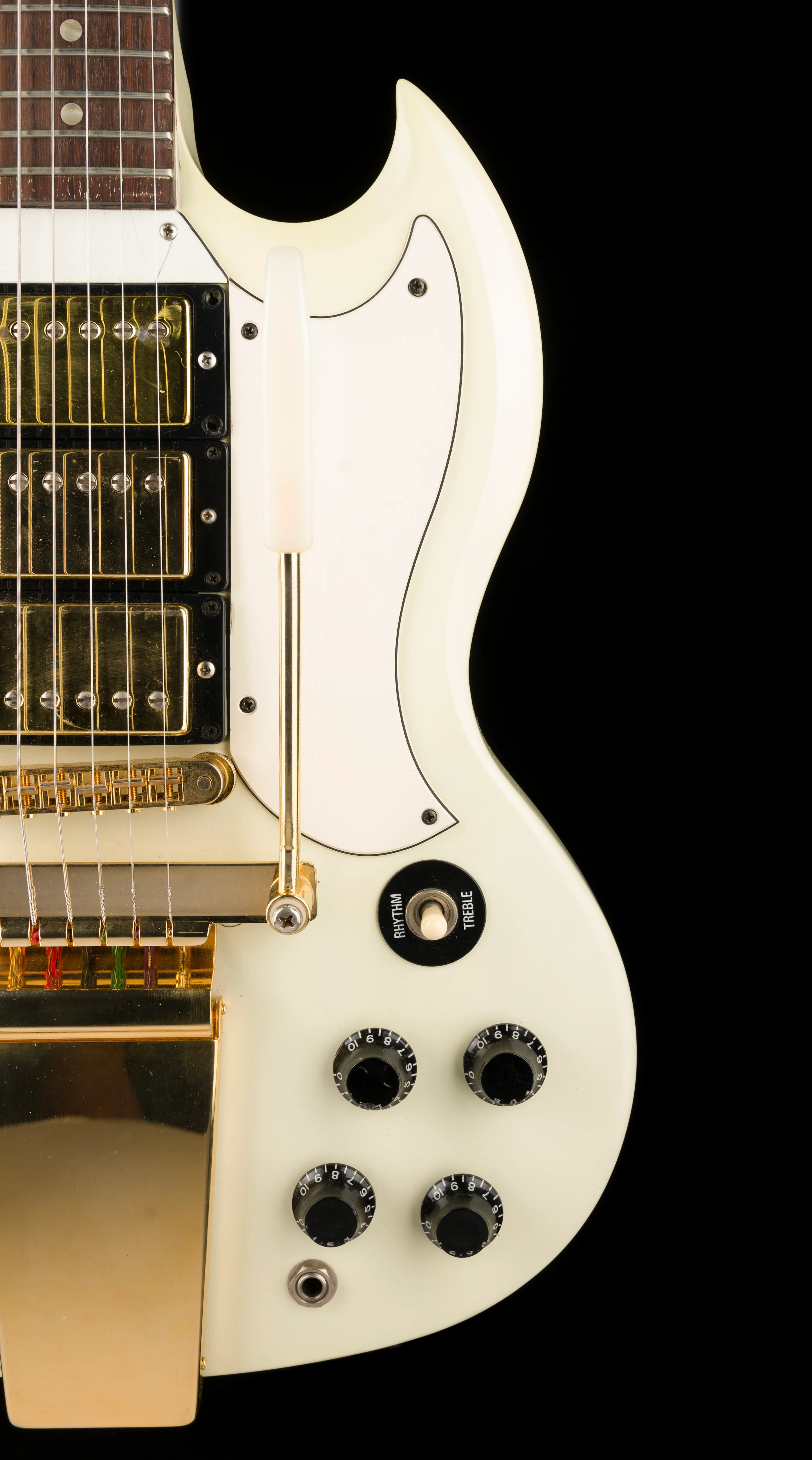 Pre Owned 2006 Gibson SG 3-Pickup "Frankenstein" White With Gig Bag - Image 9