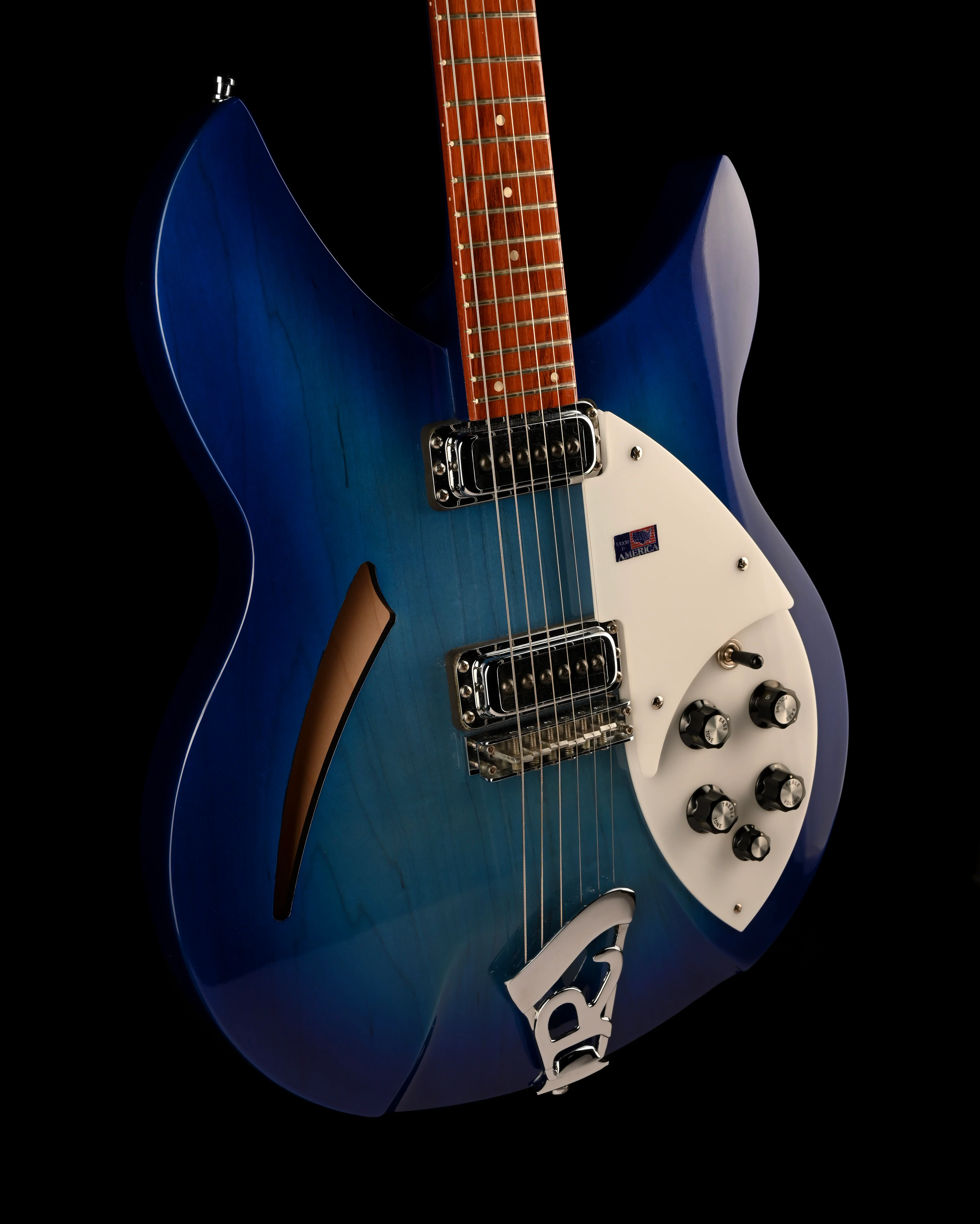 Pre Owned 2006 Rickenbacker 330/6 Limited Edition Blueburst With OHSC - Image 10