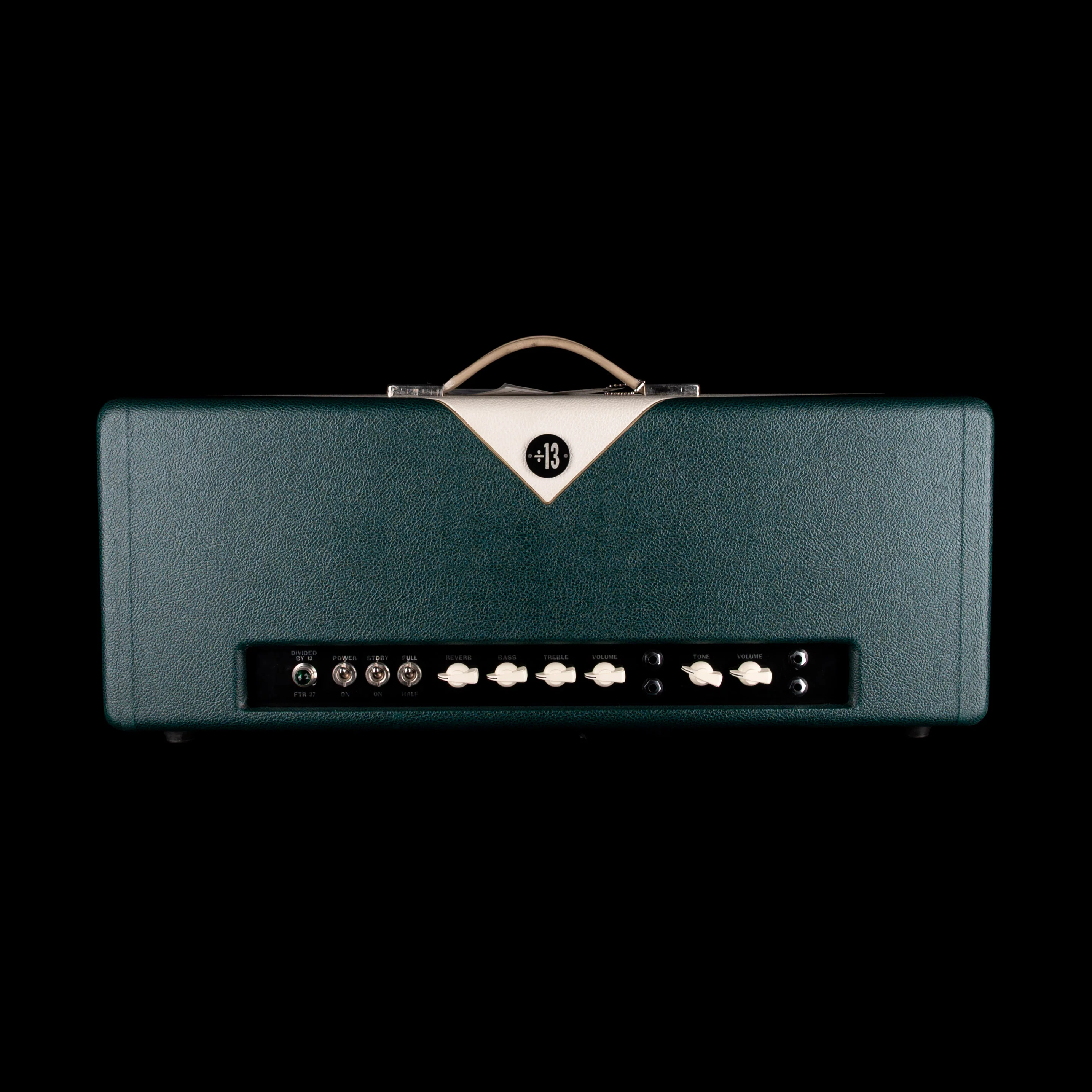 Pre Owned 2007 Divided By 13 FTR37 Green/Cream Guitar Amp Head And 2x12" Cab with Footswitch and Covers - Image 2