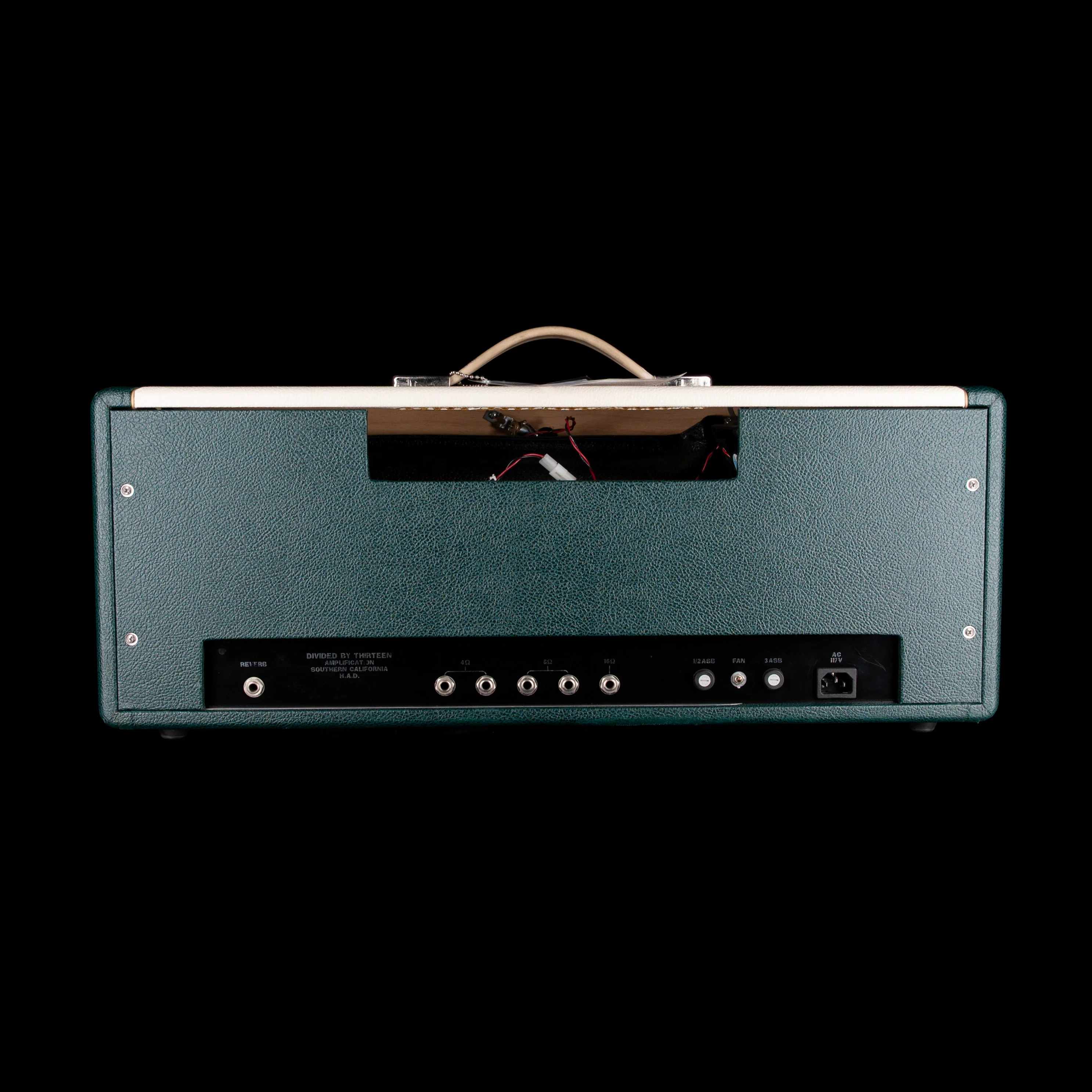 Pre Owned 2007 Divided By 13 FTR37 Green/Cream Guitar Amp Head And 2x12" Cab with Footswitch and Covers - Image 8