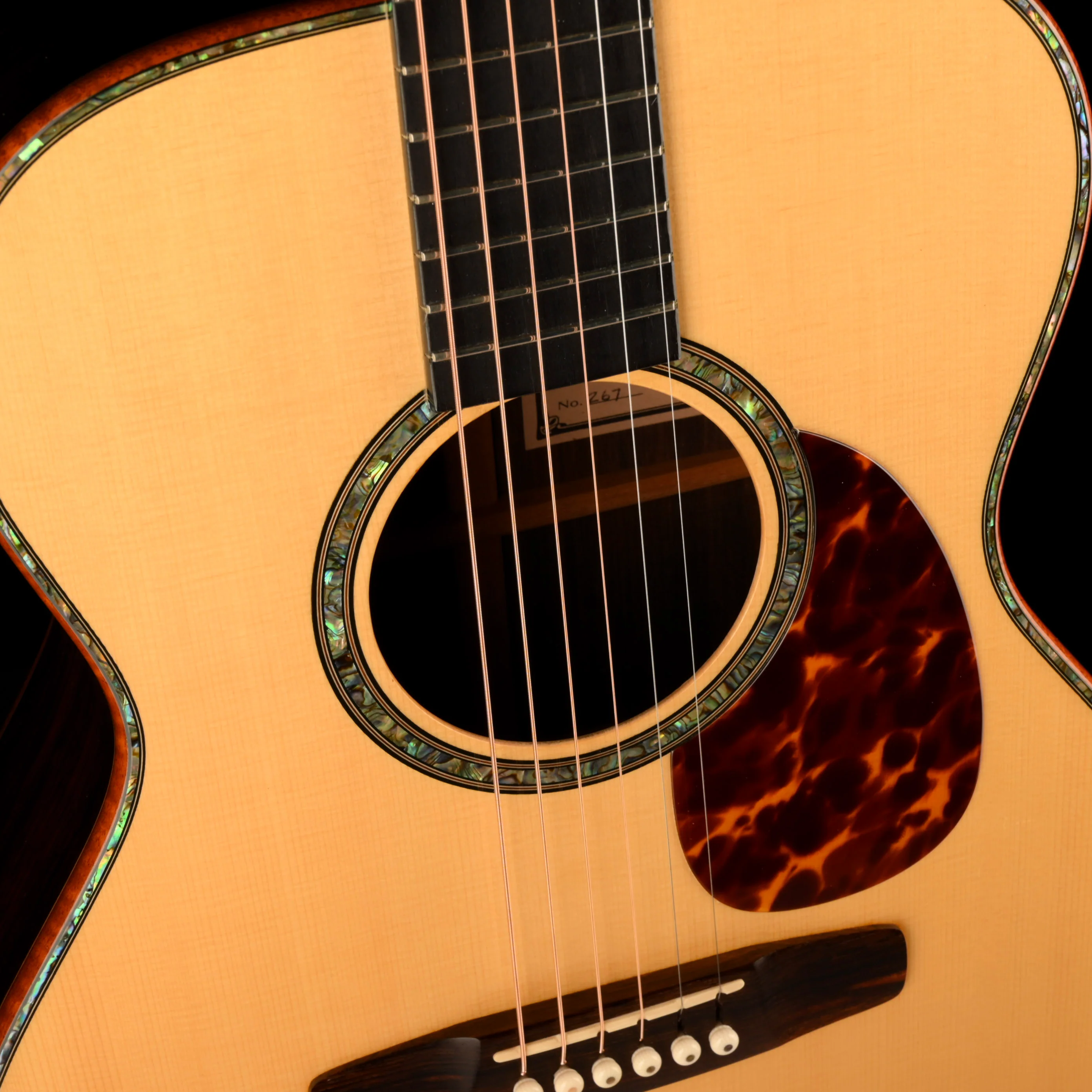 Pre Owned 2007 Don Musser OM Natural Acoustic Guitar With Case - Colin Hay Gear - Image 4